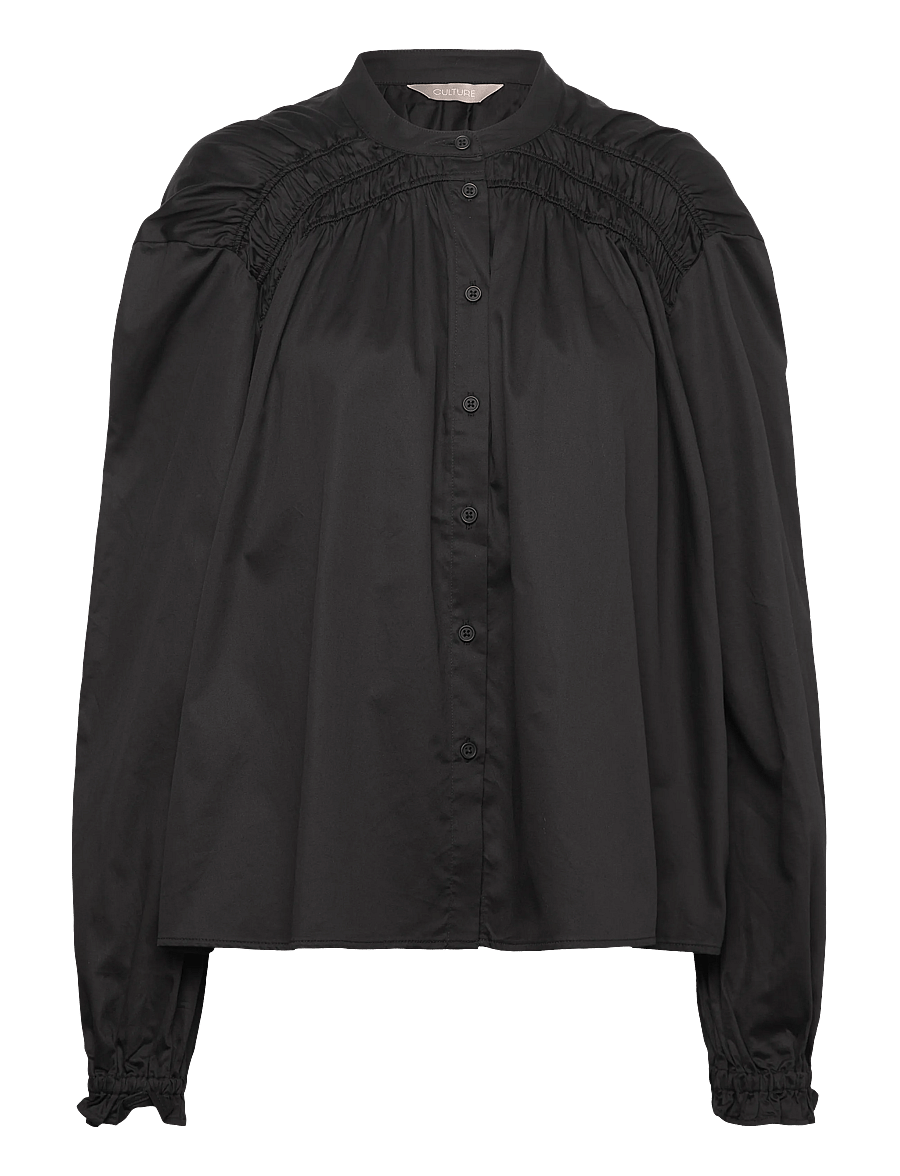 Culture - CUceleste Smock Shirt - langärmlige hemden - black - 0