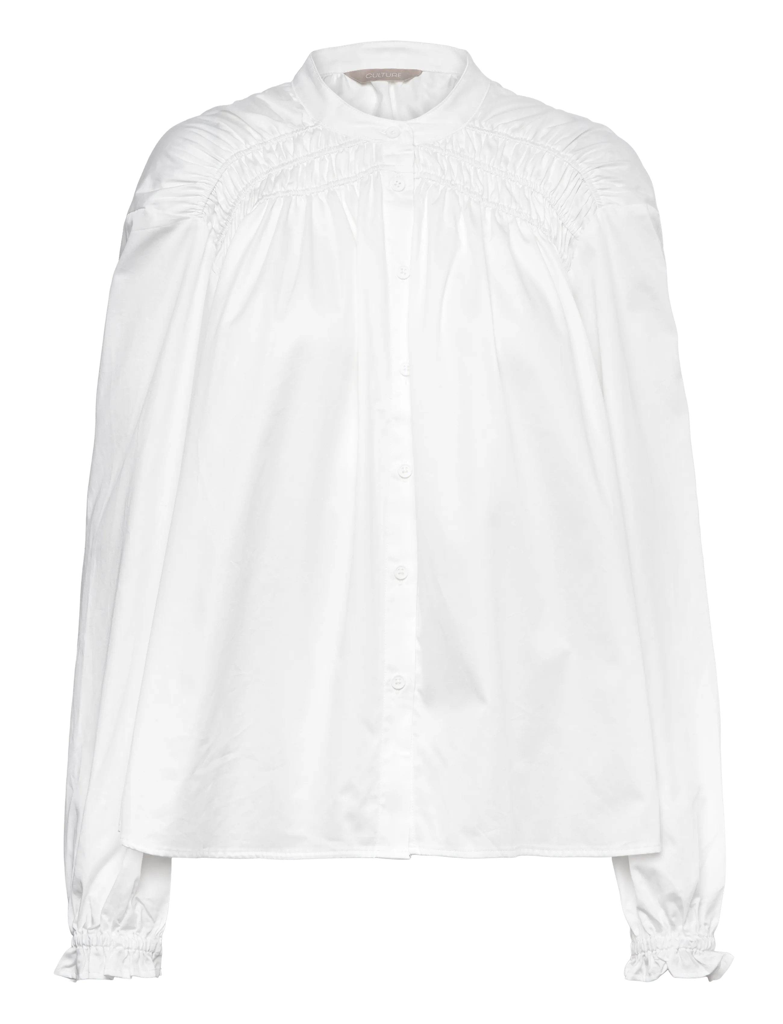 Culture Cuceleste Smock Shirt, Kvinder, Smock Skjorte, Hvid, Str: S