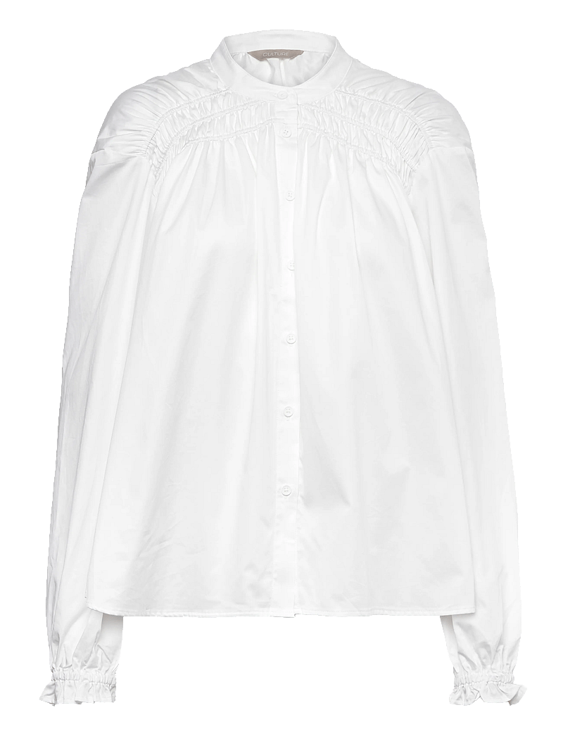 Culture - CUceleste Smock Shirt - långärmade skjortor - spring gardenia - 0