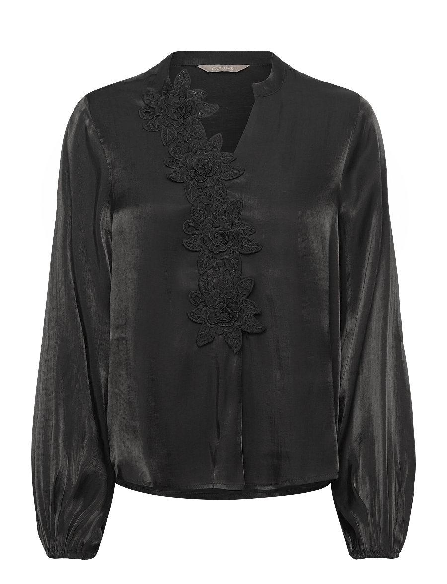 Culture - CUfiola Blouse - langærmede bluser - black - 0