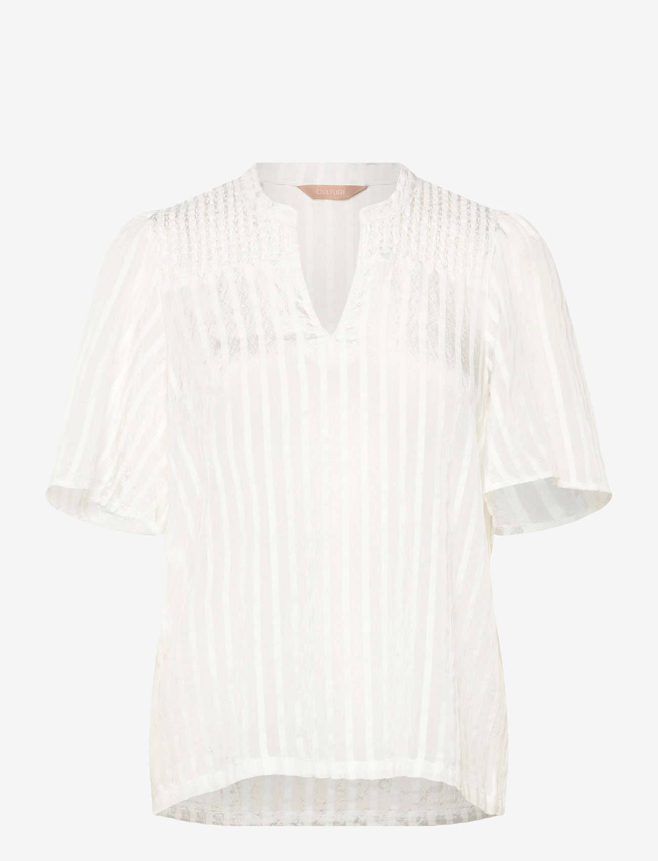 Culture - CUchenitha Blouse - kortærmede bluser - spring gardenia - 0