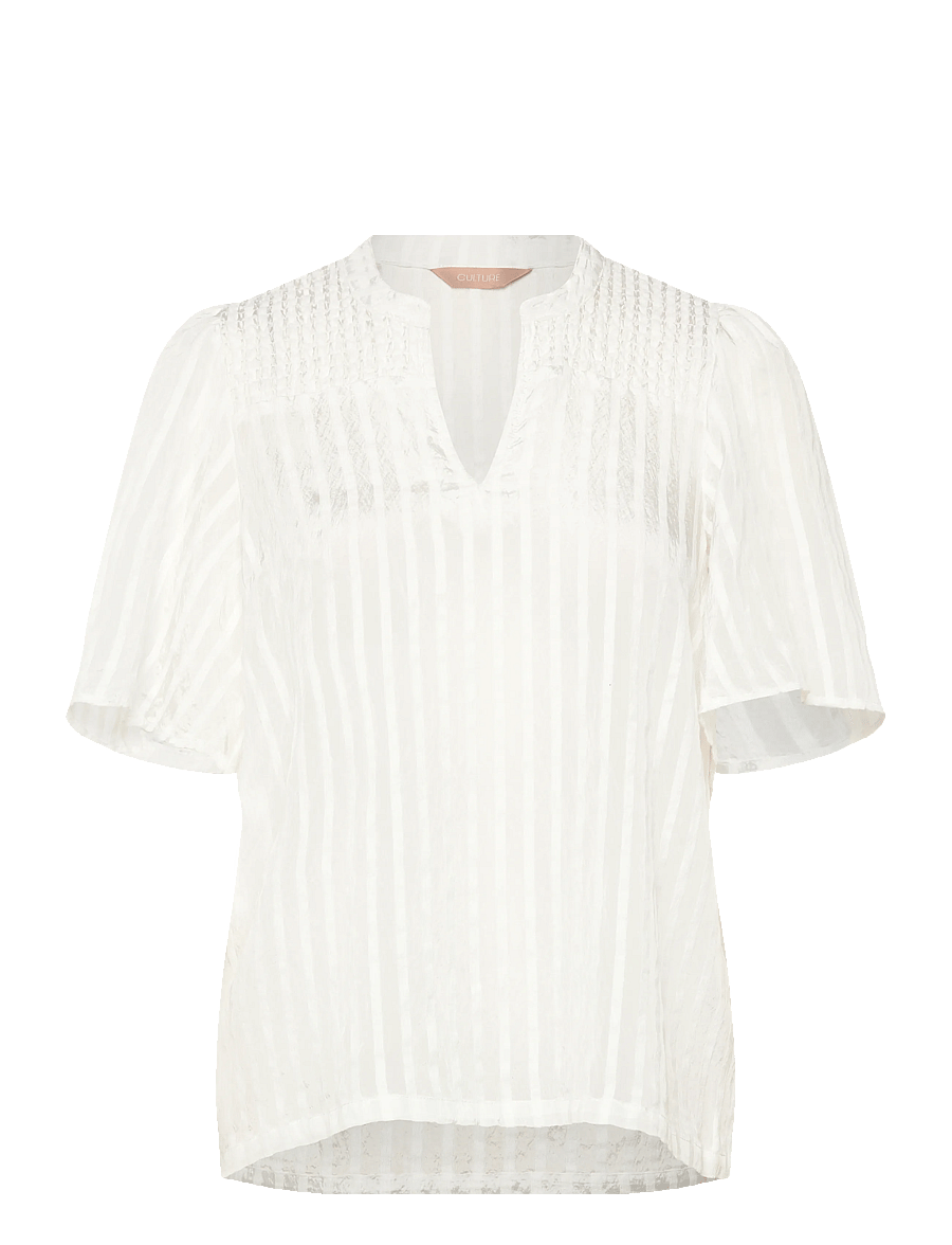 Culture - CUchenitha Blouse - kurzärmelige blusen - spring gardenia - 0