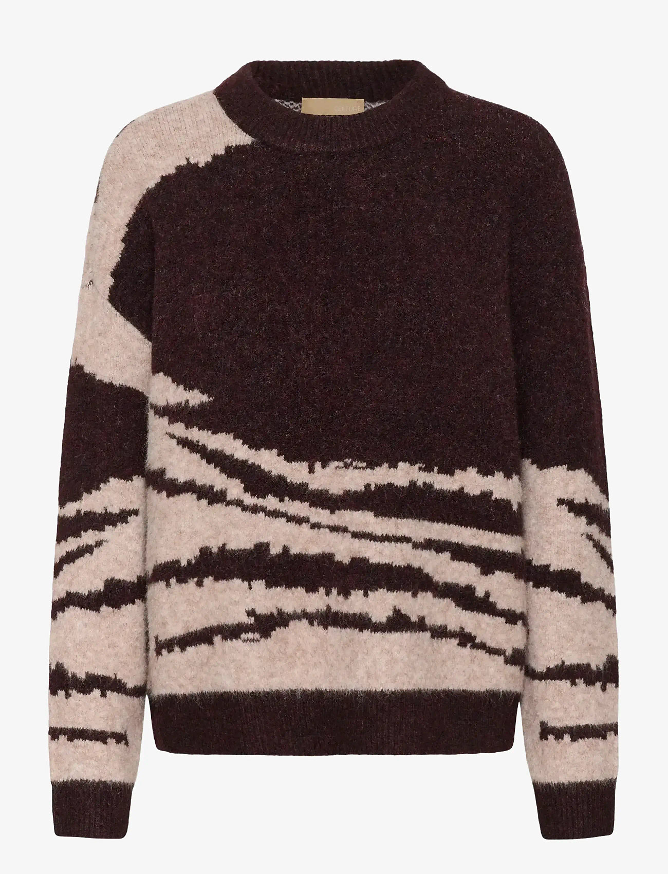 Culture - CUzinna Pullover - striktrøjer - coffee bean melange - 1