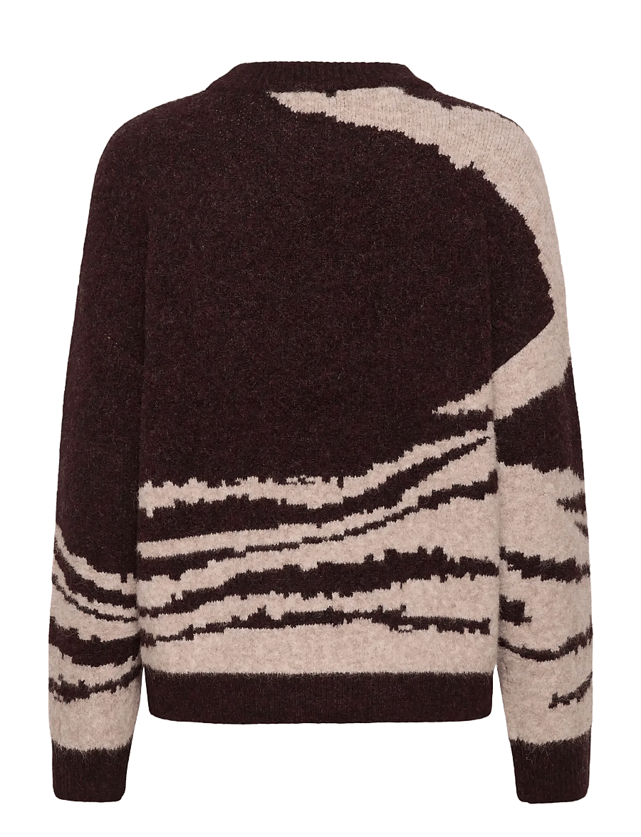 Culture - CUzinna Pullover - striktrøjer - coffee bean melange - 2