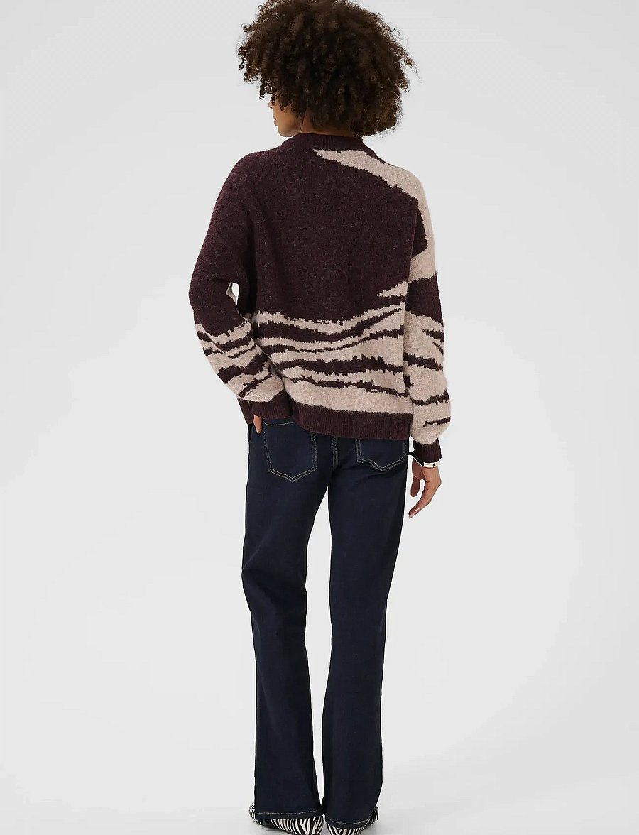 Culture - CUzinna Pullover - striktrøjer - coffee bean melange - 4