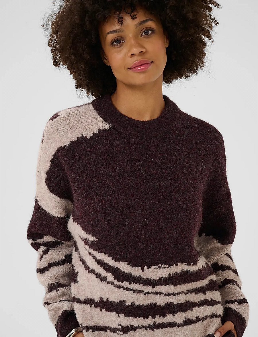 Culture - CUzinna Pullover - striktrøjer - coffee bean melange - 5