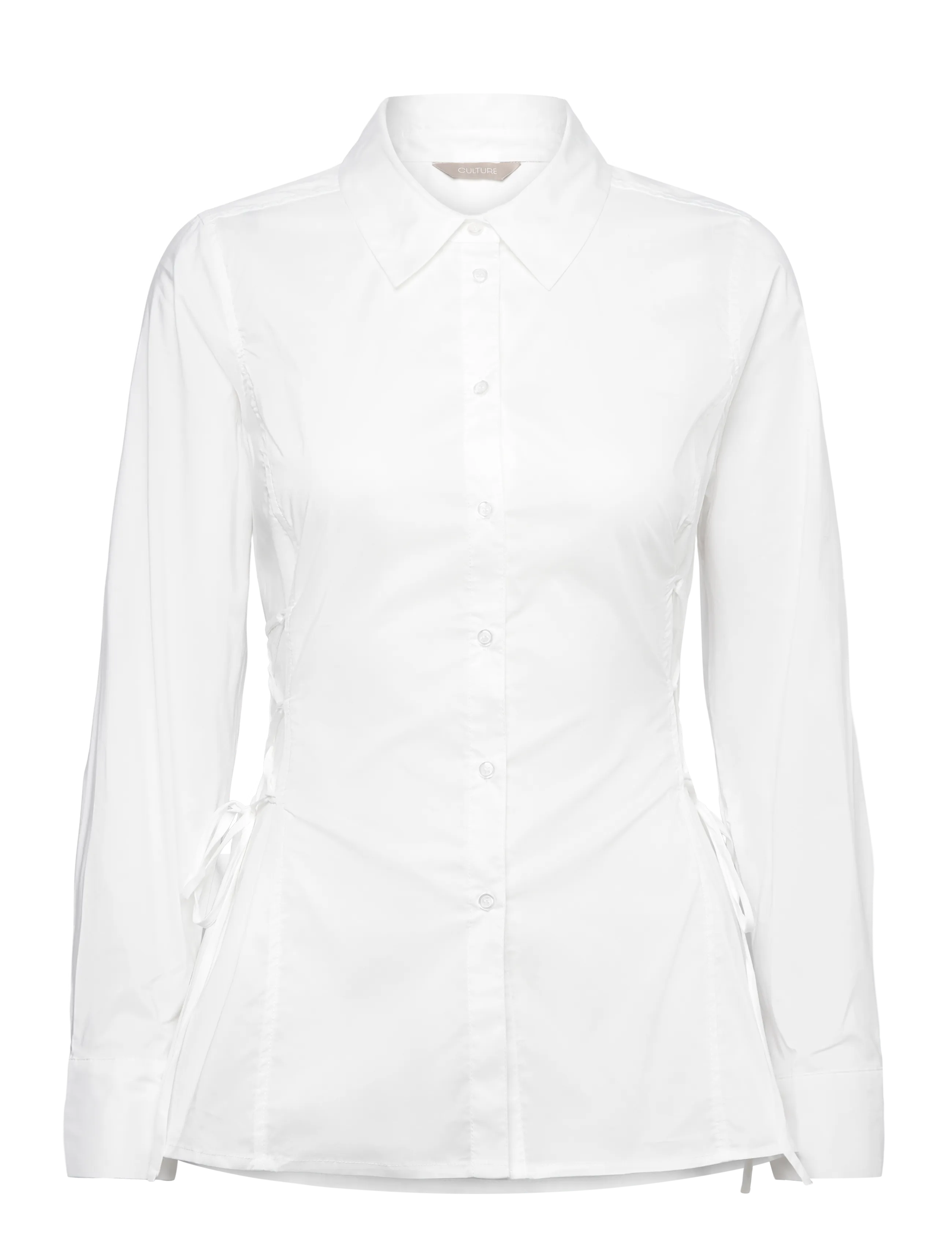 Culture Cutoyam Antoinett Fitted Shirt, XL, Shirts, Weiß - Long-sleeved, Frauen