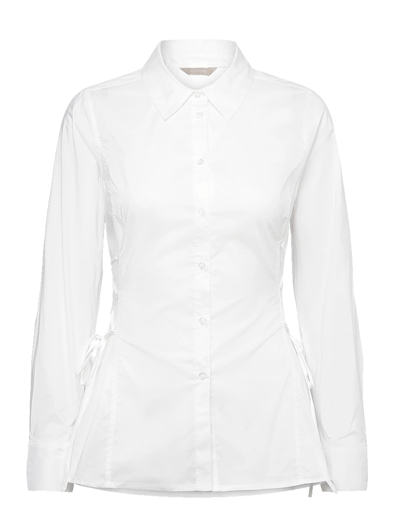 Culture - CUtoyam Antoinett Fitted Shirt - langærmede skjorter - spring gardenia - 0