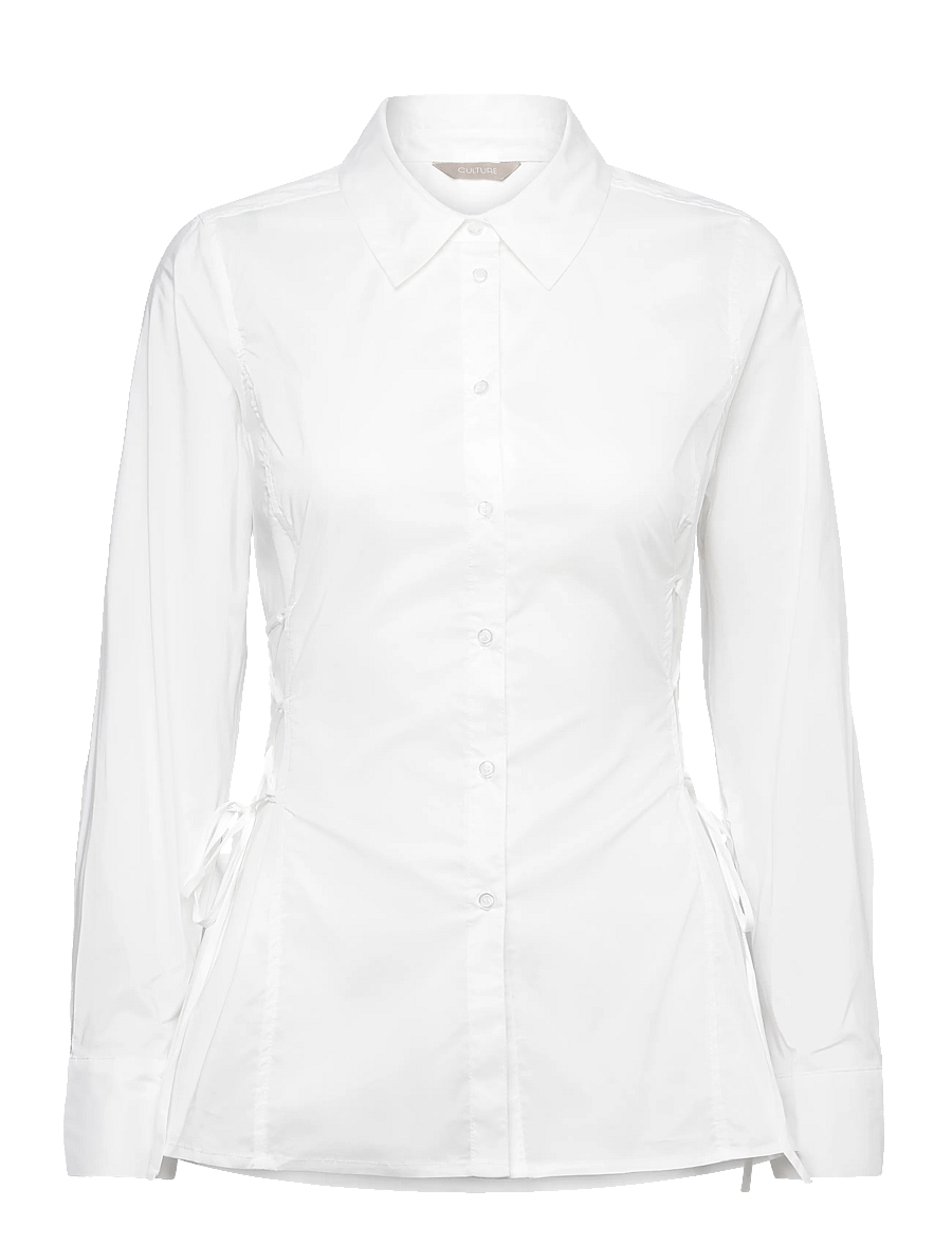 Culture - CUtoyam Antoinett Fitted Shirt - pikkade varrukatega särgid - spring gardenia - 0