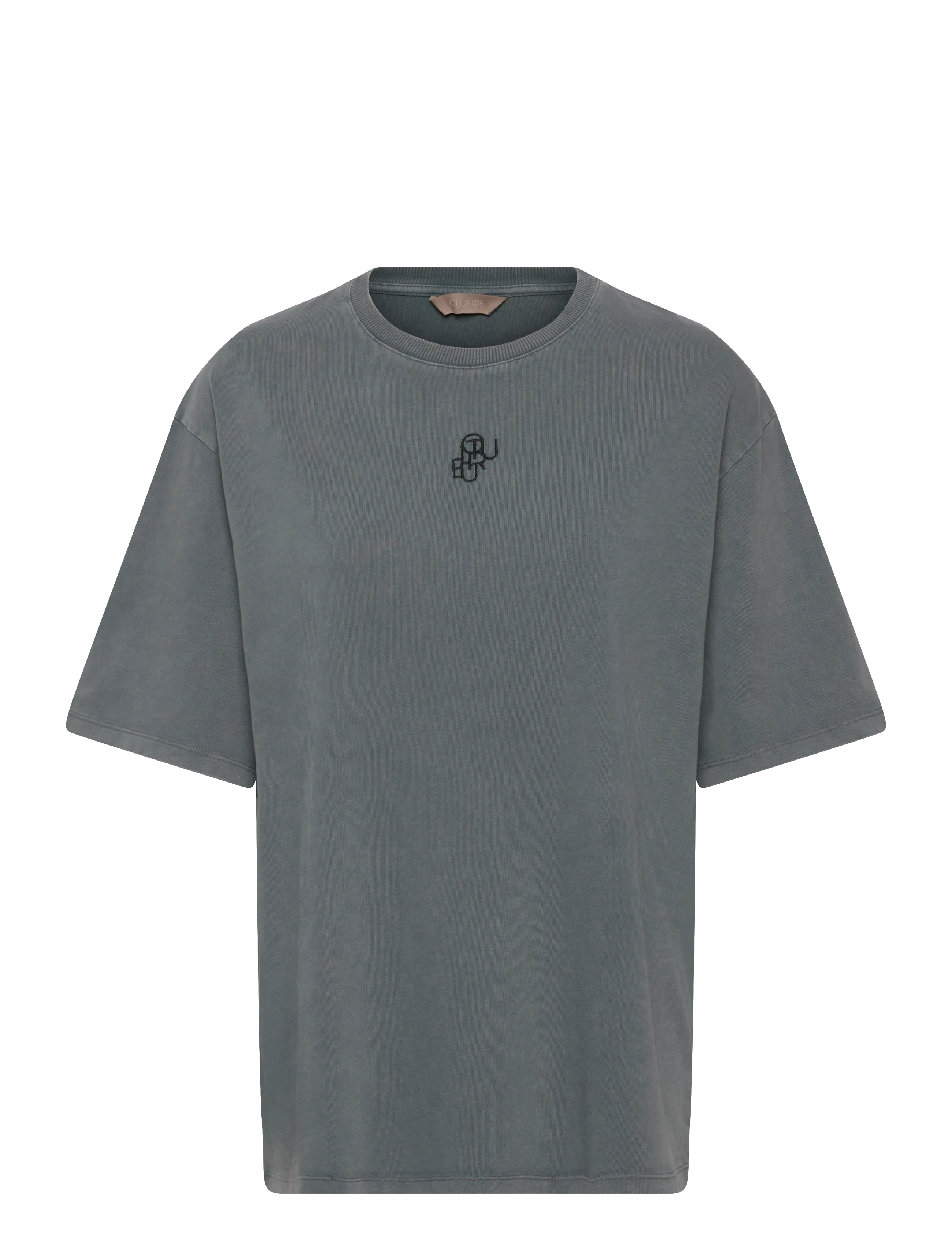 Culture CUalfie Oversized Tee - T-Shirts & Tops - GREY WASH / grey