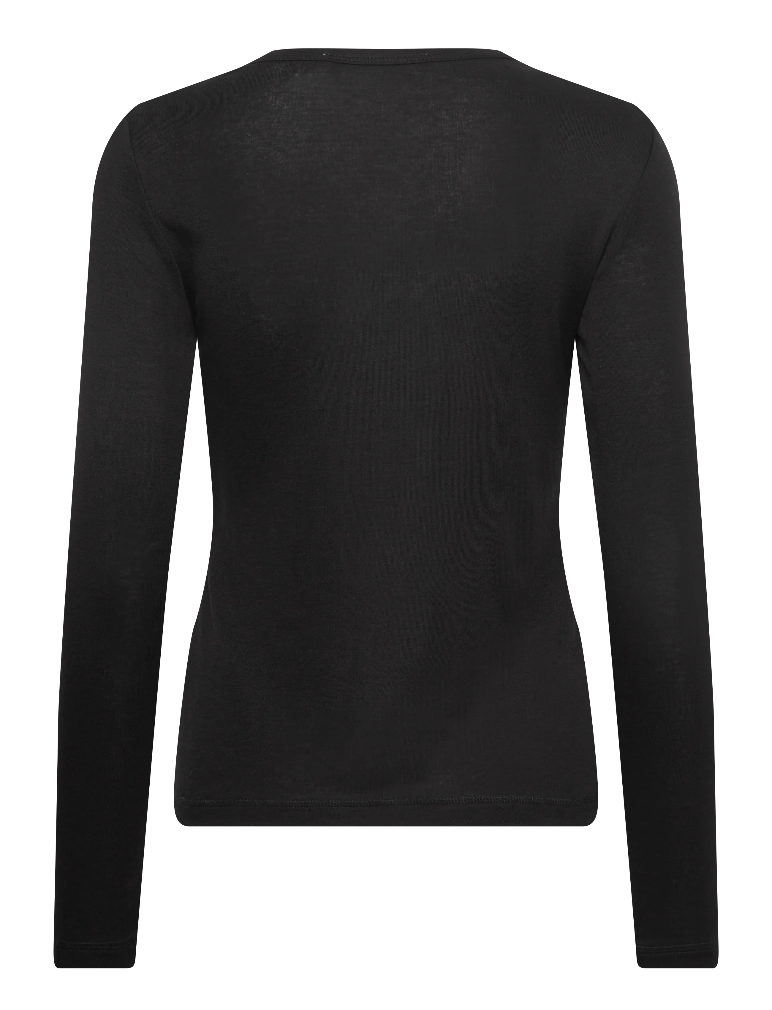 Culture - CUalthea Wool LS ON Tshirt - langærmede toppe - black - 1
