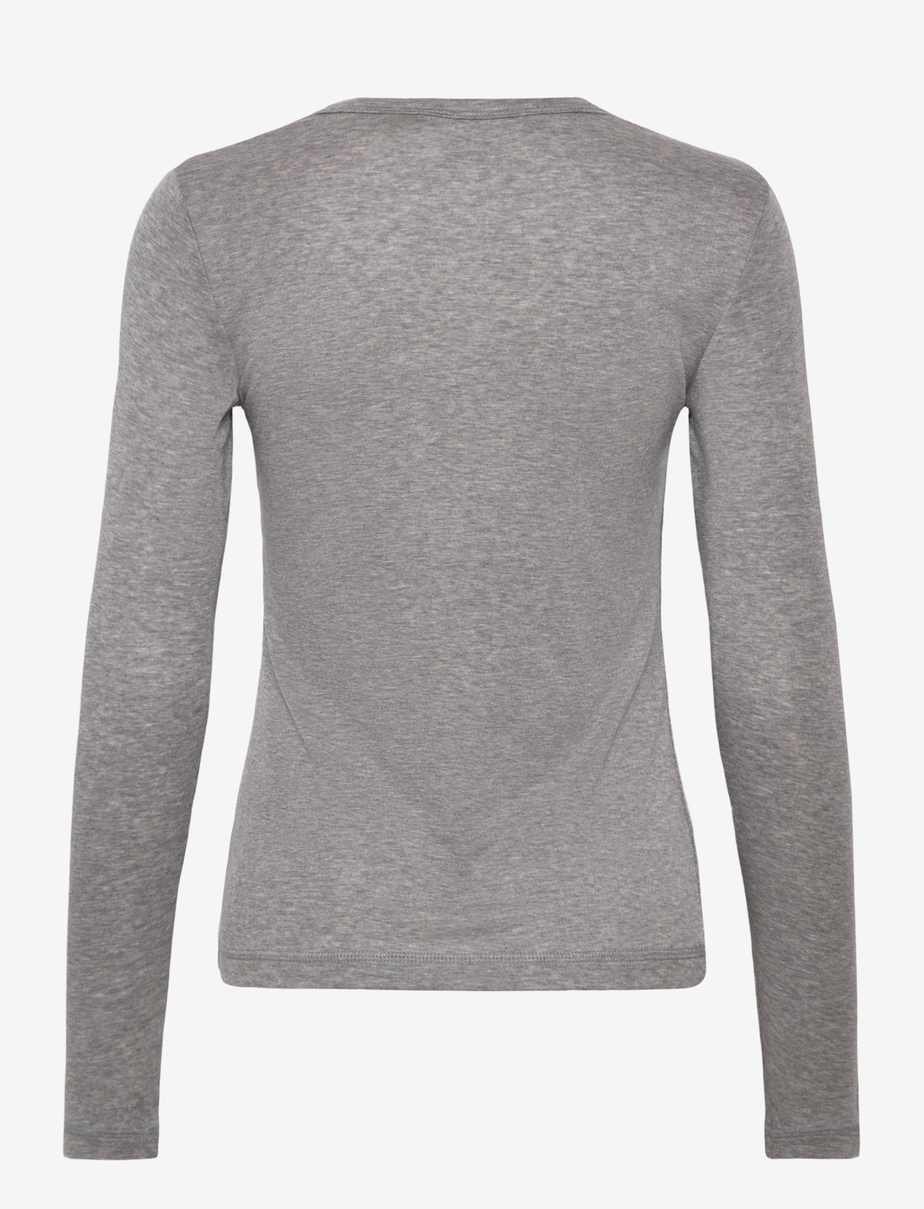 Culture - CUalthea Wool LS ON Tshirt - long-sleeved tops - mid grey melange - 1