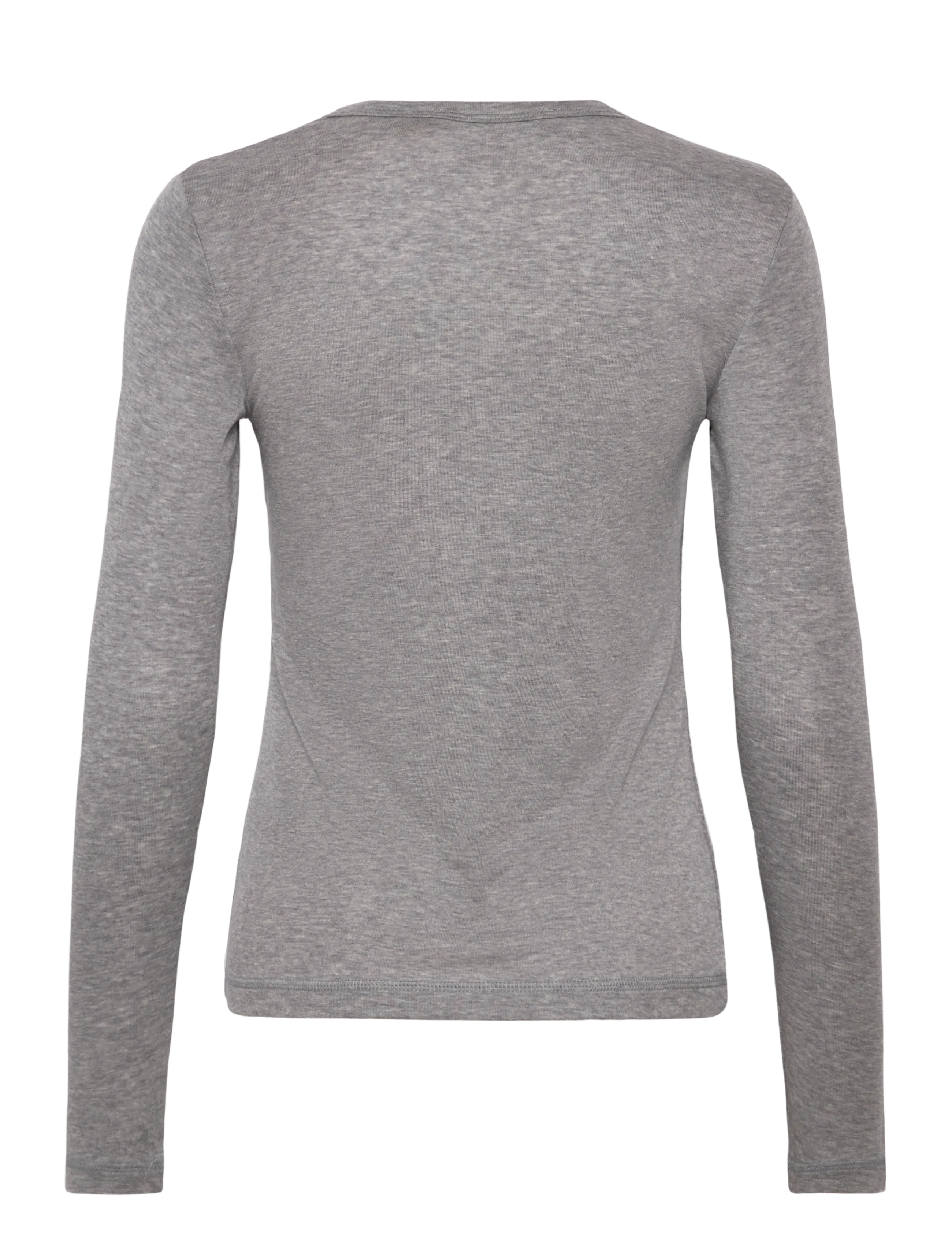 Culture - CUalthea Wool LS ON Tshirt - langärmlige tops - mid grey melange - 1