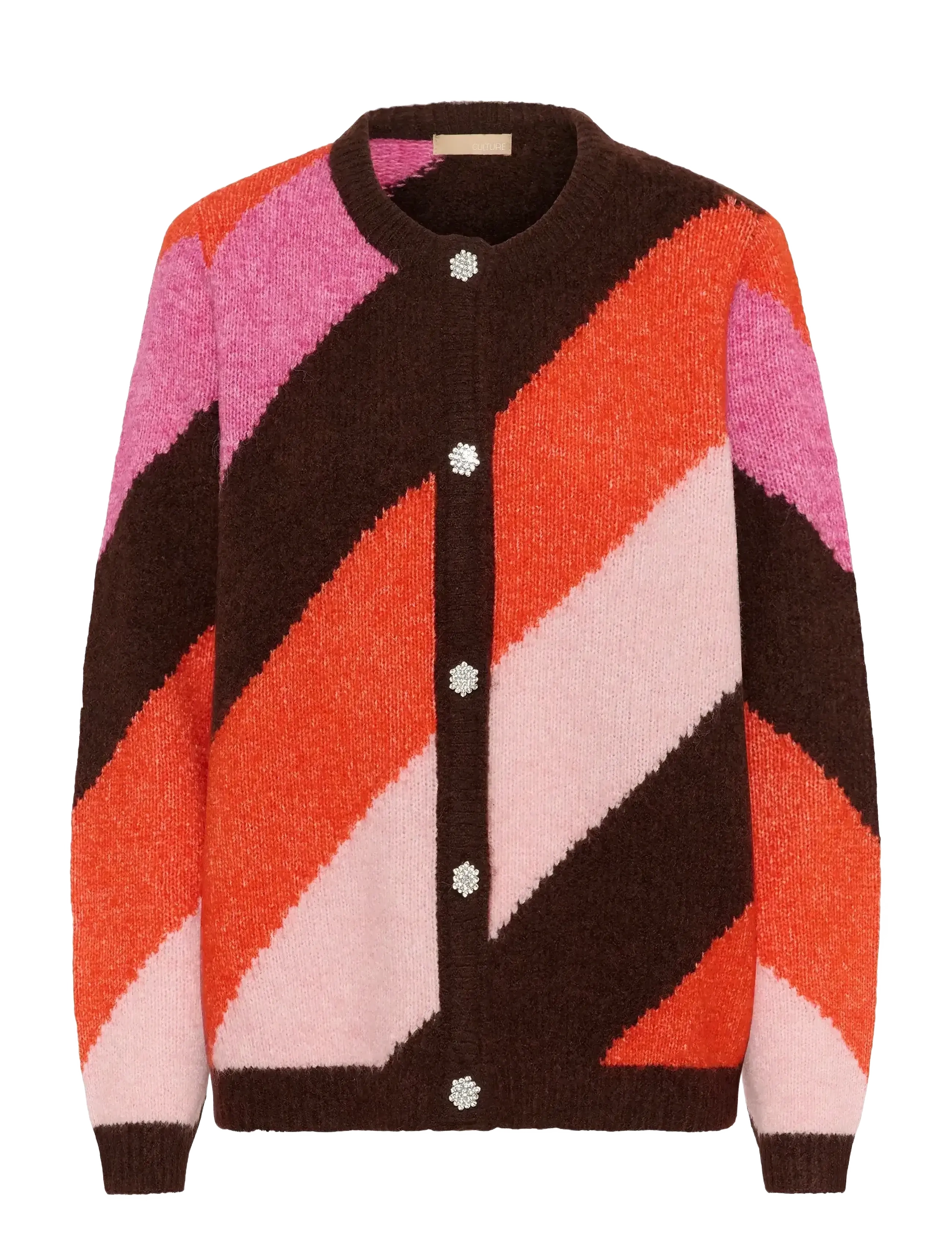 Culture Cudiga Kimmy Cardigan, XS, Red, Strik > Cardigans, Dame