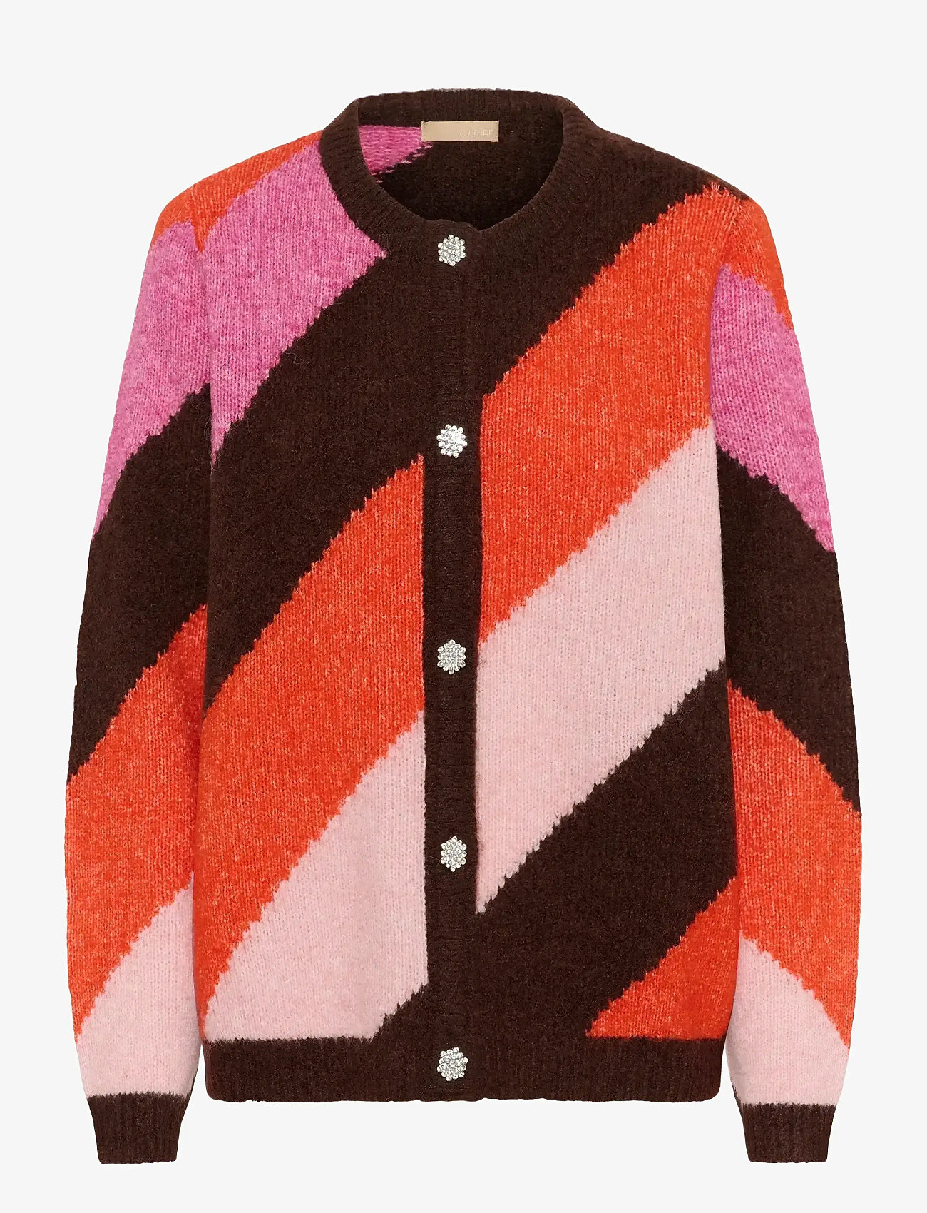 Culture - CUdiga Kimmy Cardigan - koftor - brown/pink mix - 0