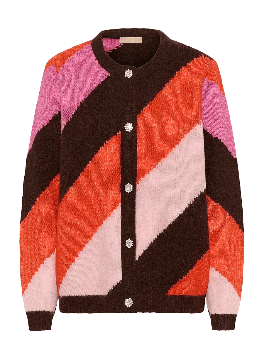 Culture - CUdiga Kimmy Cardigan - arkityyli - brown/pink mix - 0