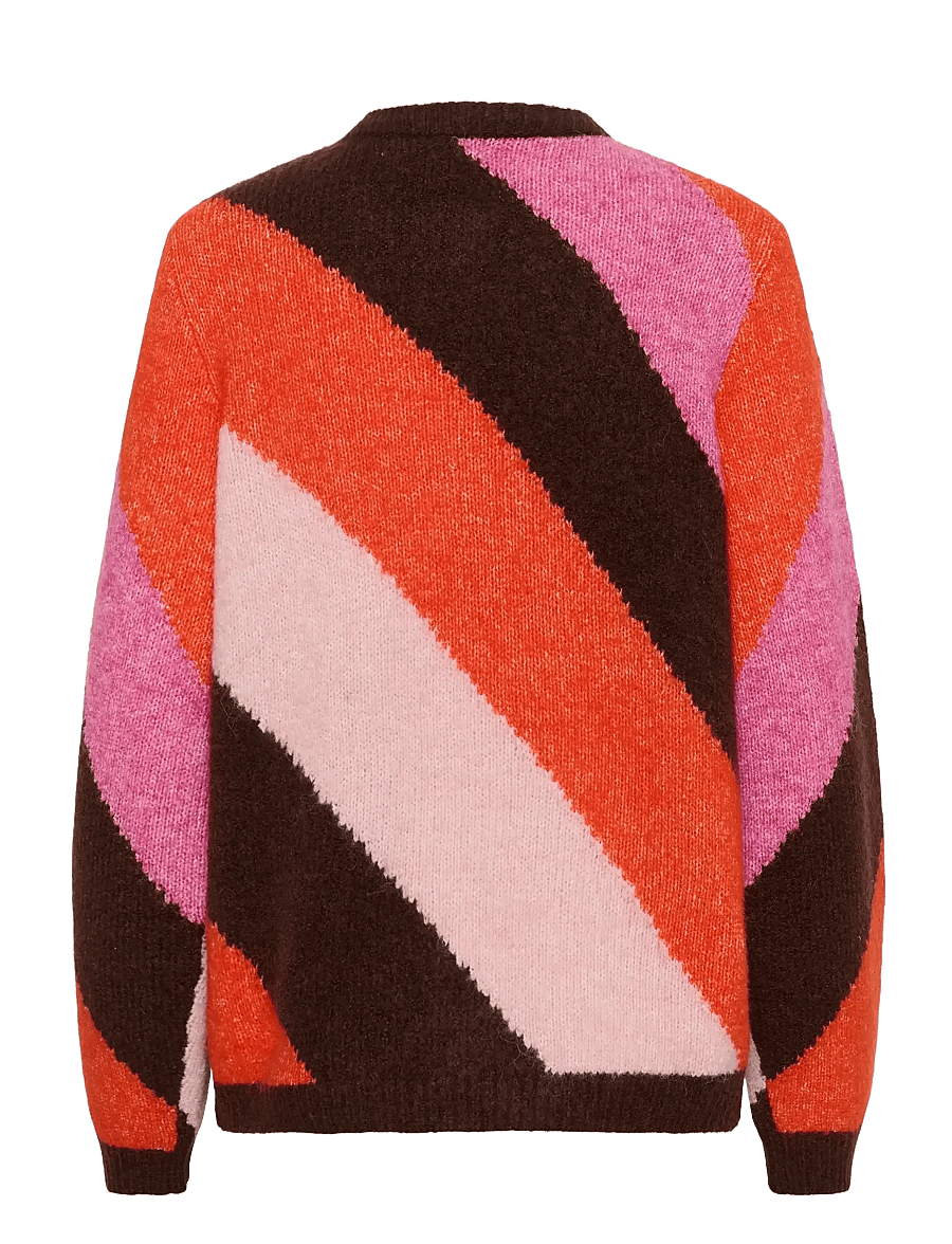 Culture - CUdiga Kimmy Cardigan - arkityyli - brown/pink mix - 1