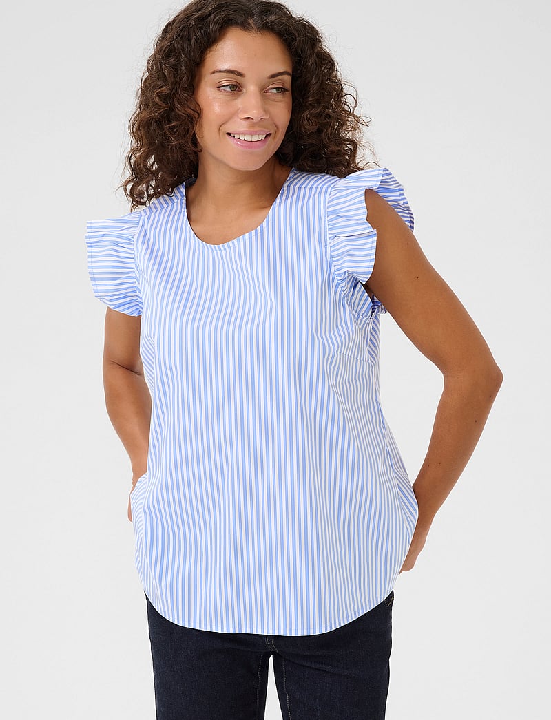 Culture - CUjilla Bjørg Sleeveless Blouse - sleeveless blouses - ultramarine - 0