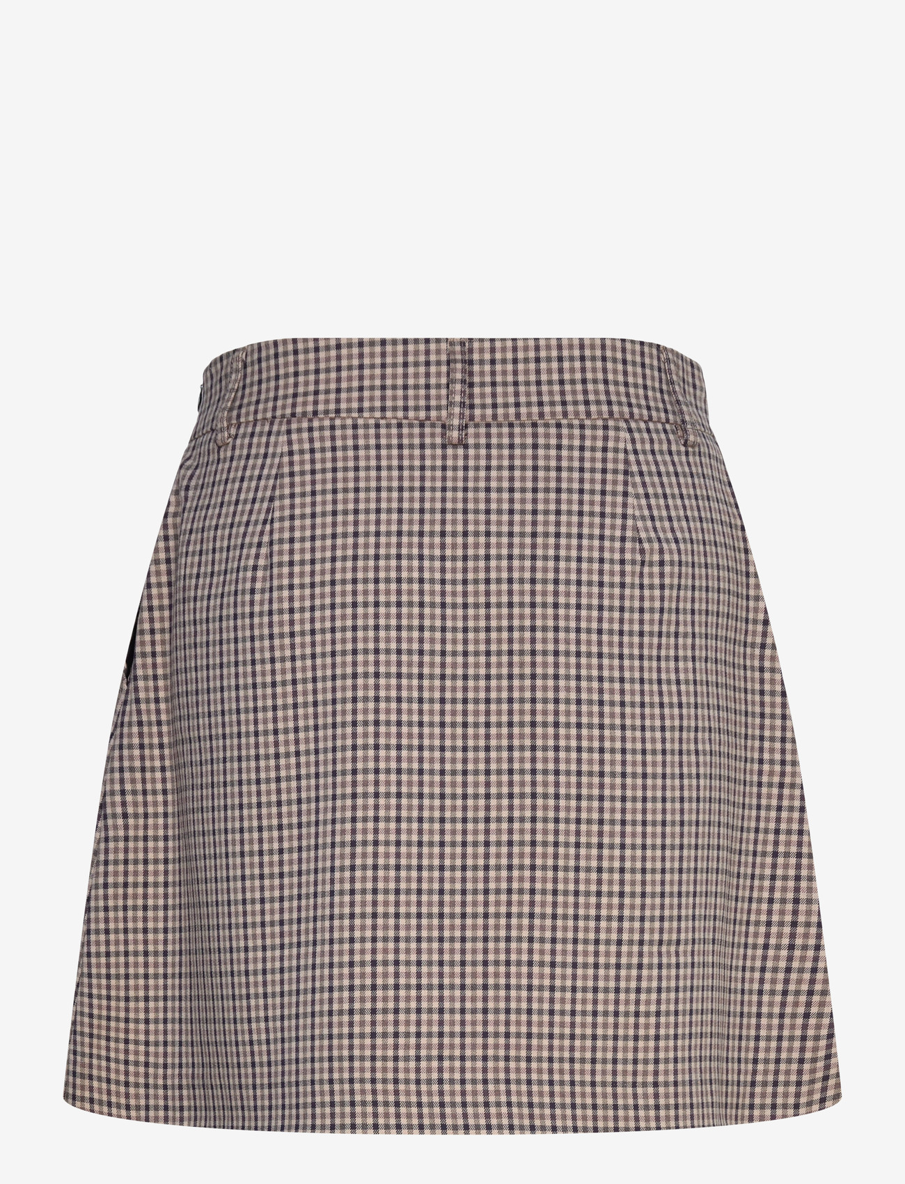 Culture - CUchecka Skirt - pleated skirts - brown check - 1