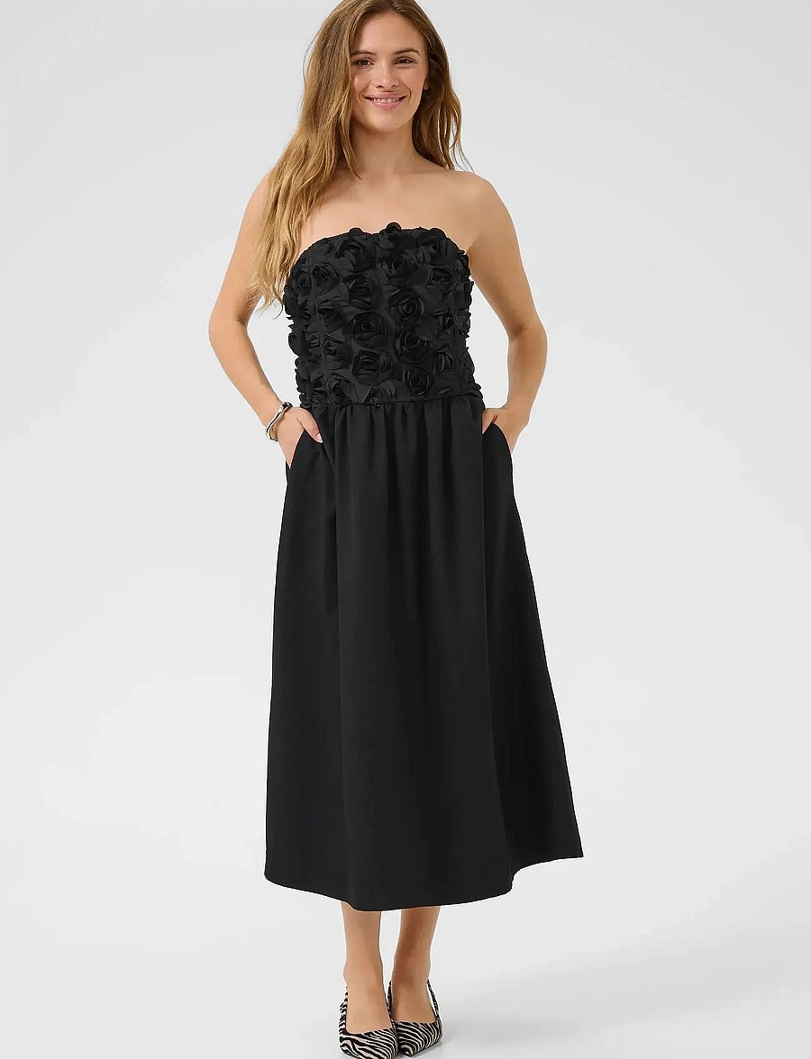 Culture - CUcebrine Corset Dress - proginės suknelės - black - 0