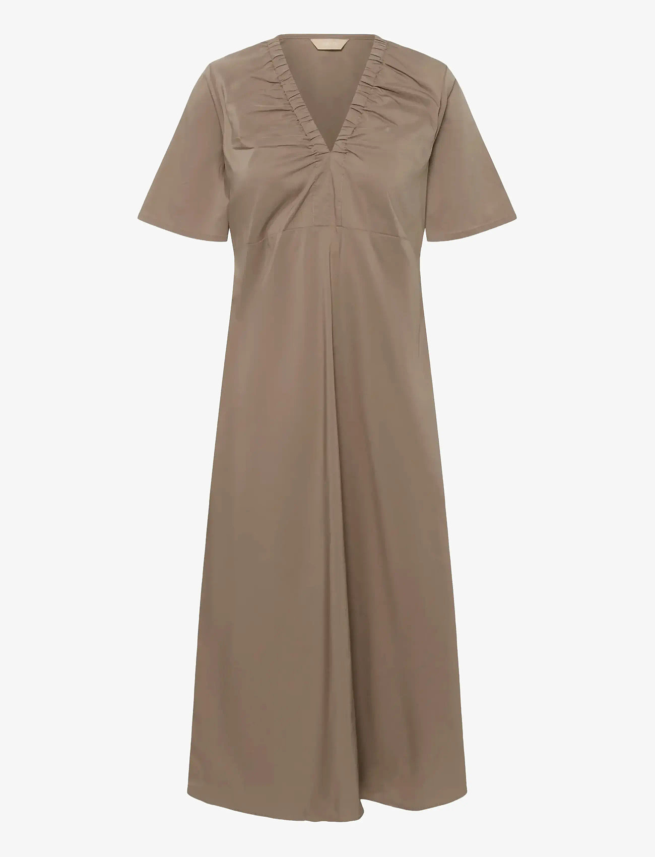 Culture - CUberri Antoinett SS Dress - summer dresses - pine bark - 1