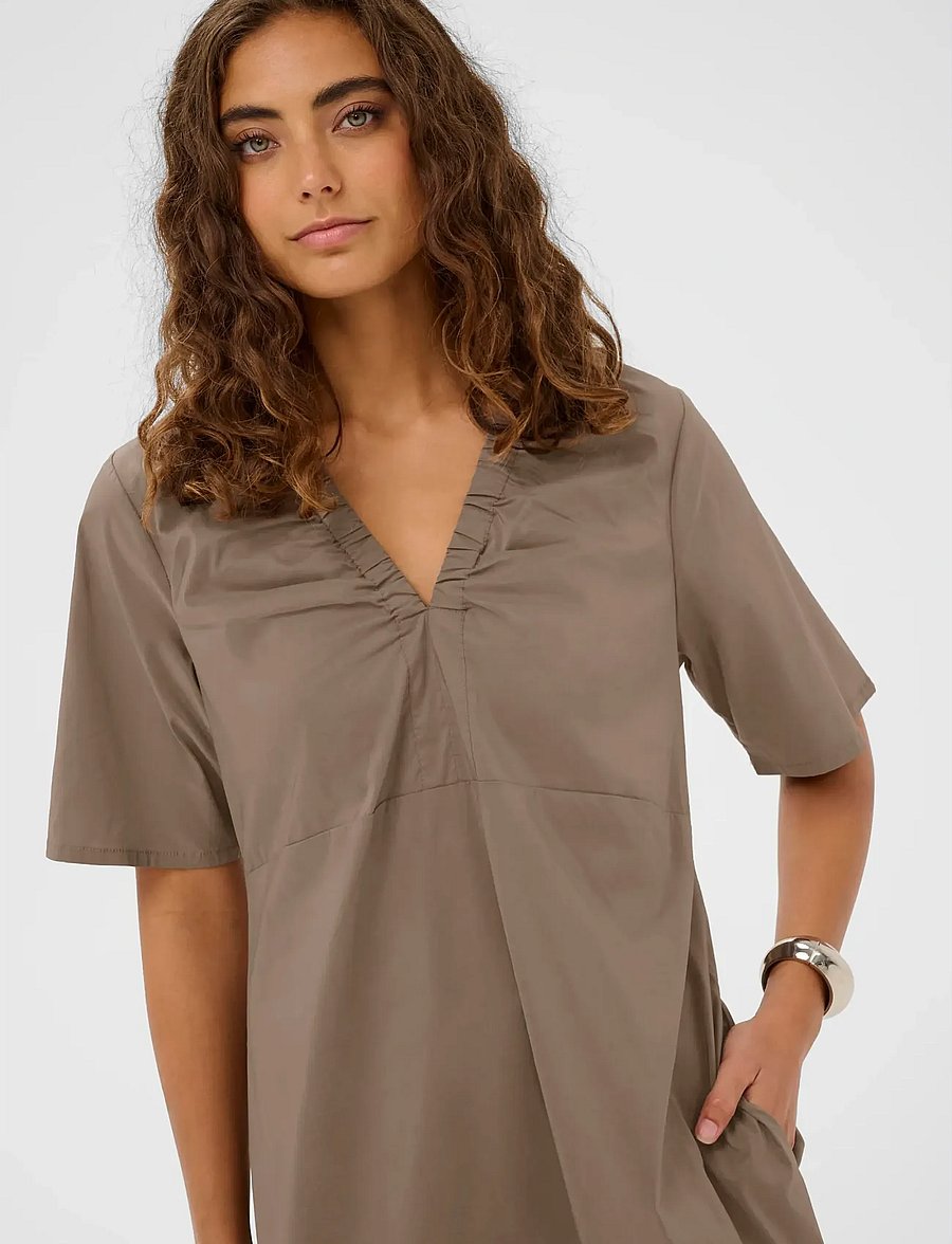 Culture - CUberri Antoinett SS Dress - suvekleidid - pine bark - 4