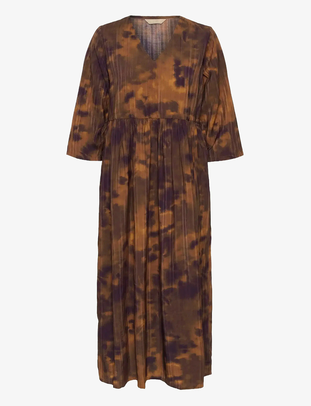 Culture - CUjustine Gally Long Dress - sommarklänningar - brown abstract - 1