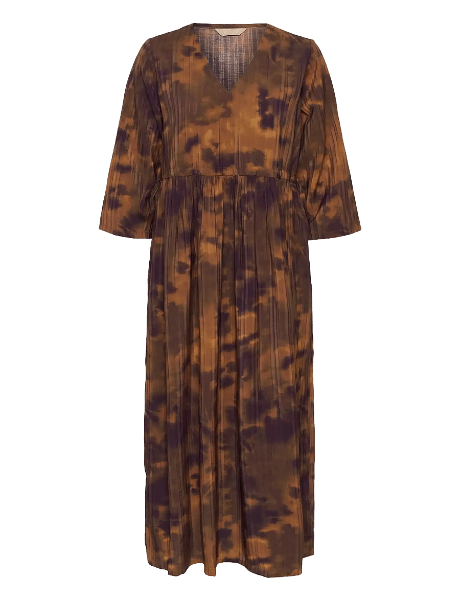 Culture - CUjustine Gally Long Dress - zomerjurken - brown abstract - 1
