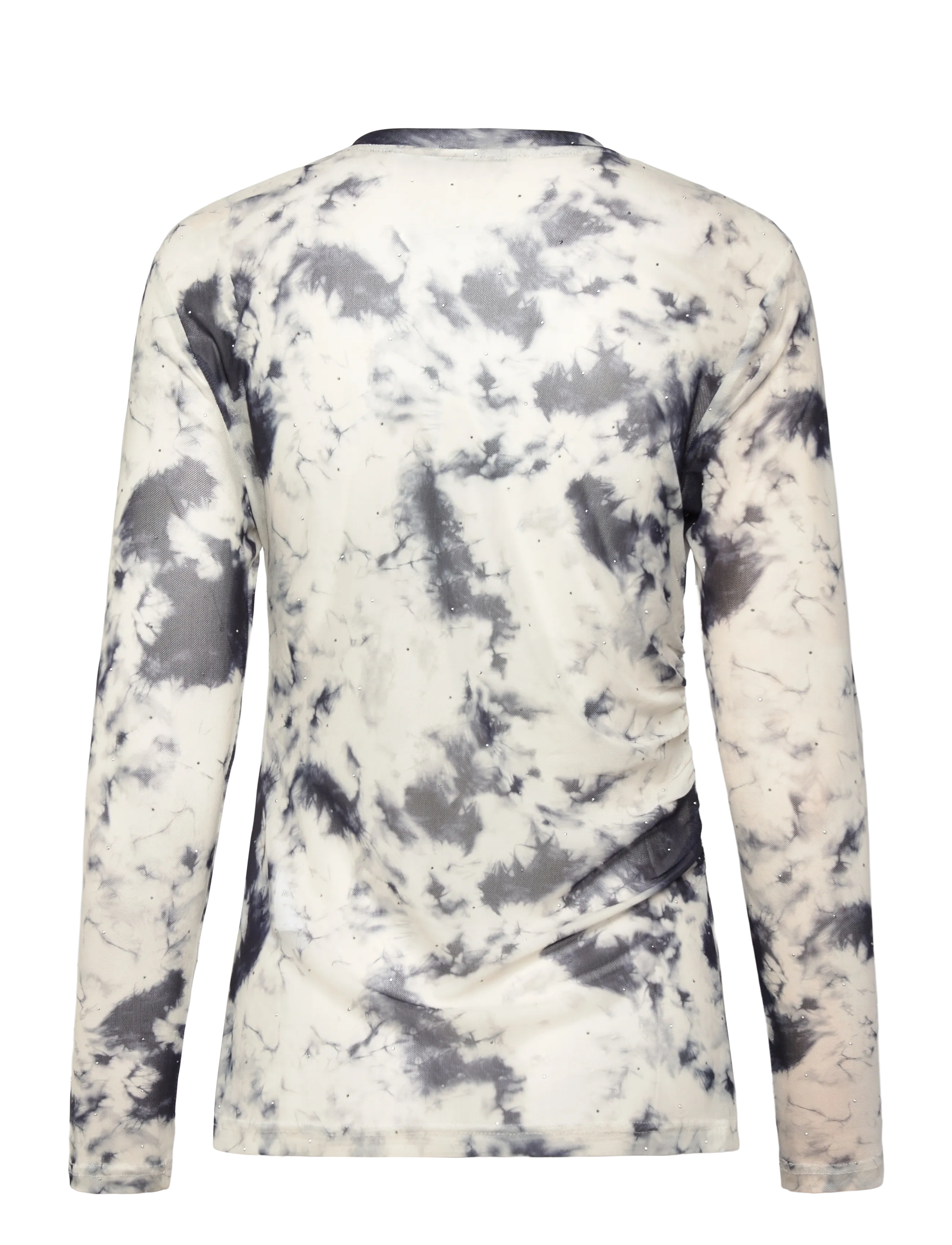 Culture - CUgali Mesh LS T-Shirt - langärmlige tops - grey/white marble - 1
