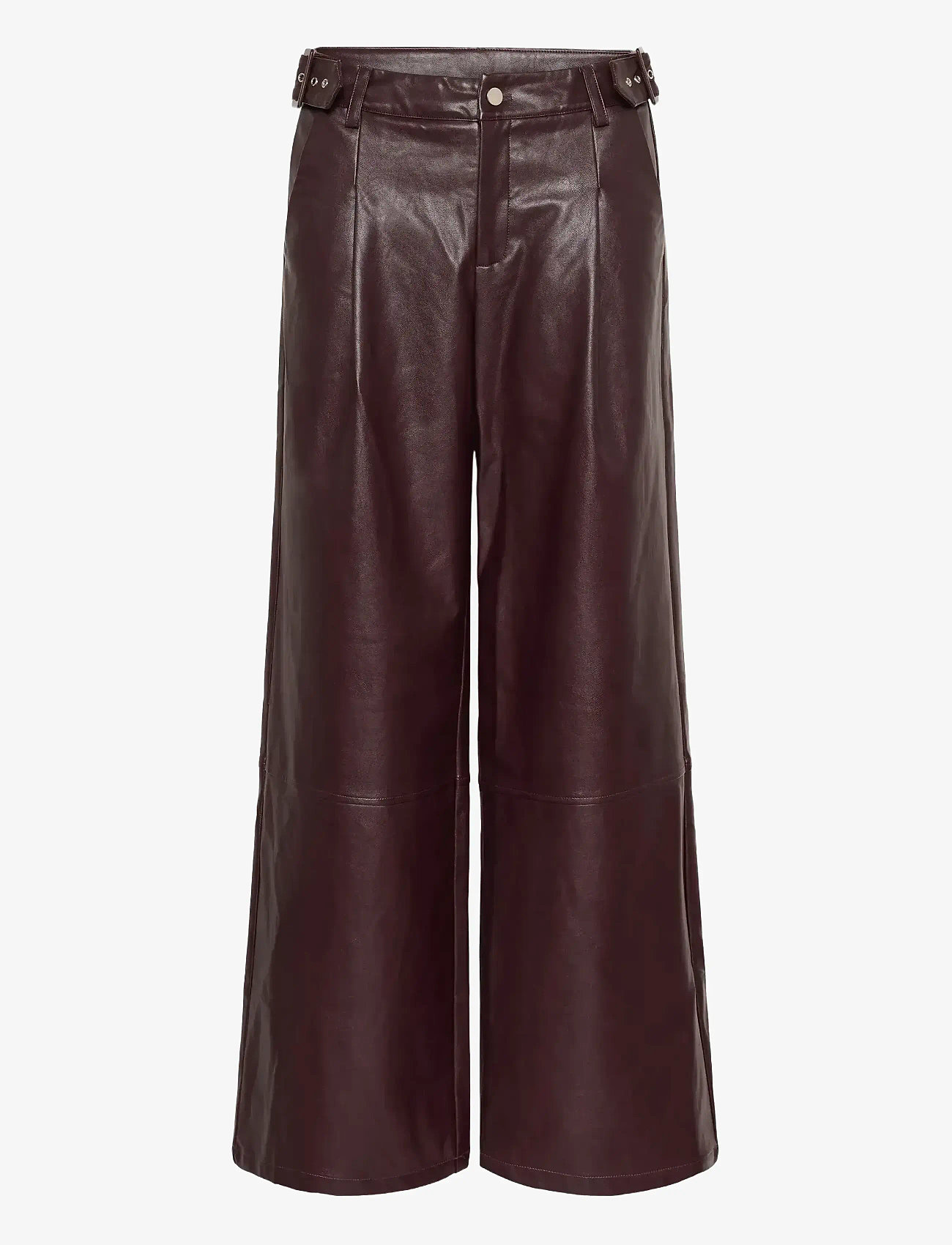Culture - CUlilli PU Pants - læderbukser - decadent chocolate - 1