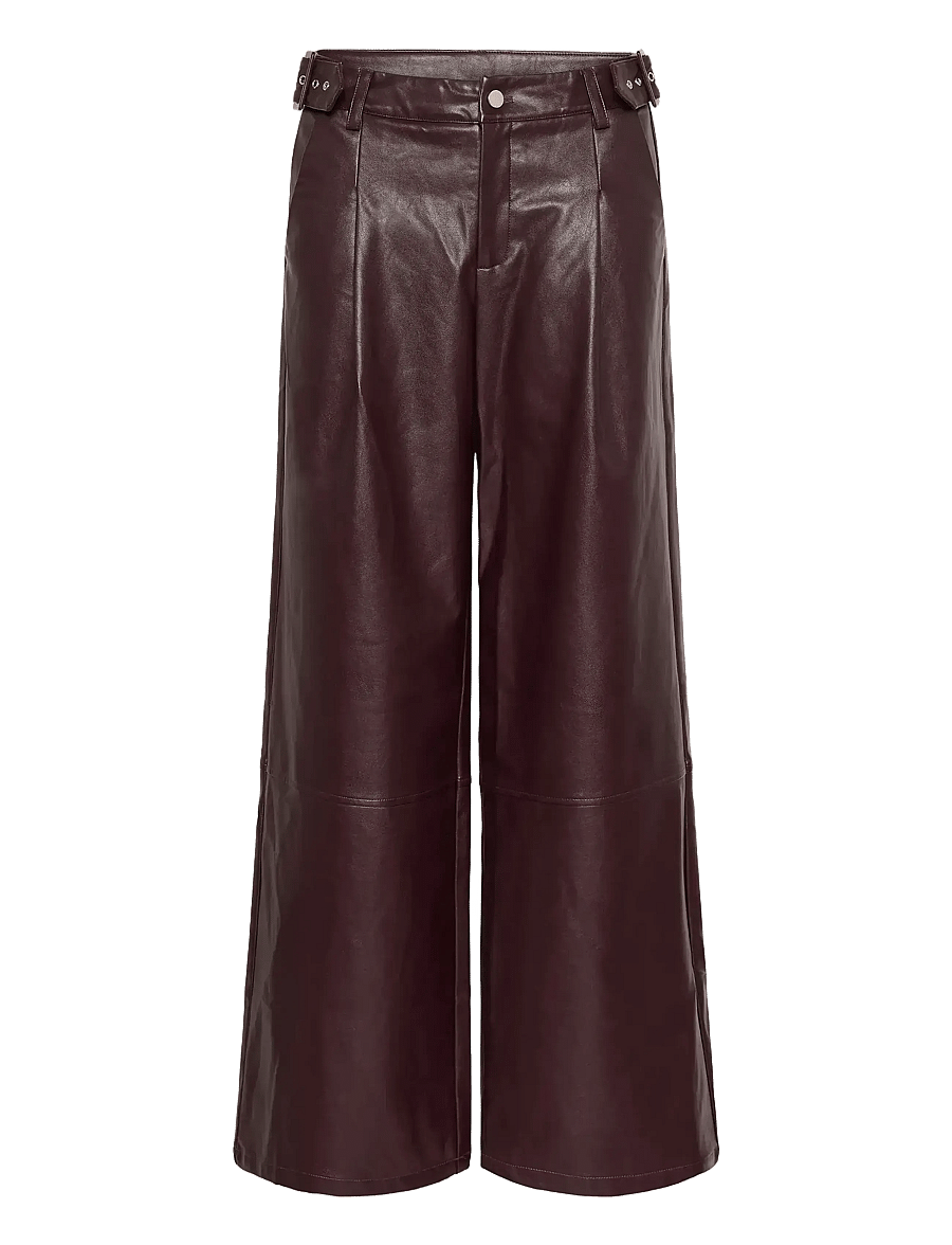 Culture - CUlilli PU Pants - lederhosen - decadent chocolate - 1