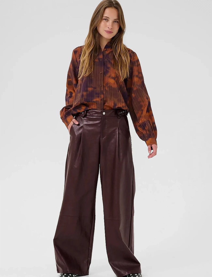 Culture - CUlilli PU Pants - lederhosen - decadent chocolate - 3