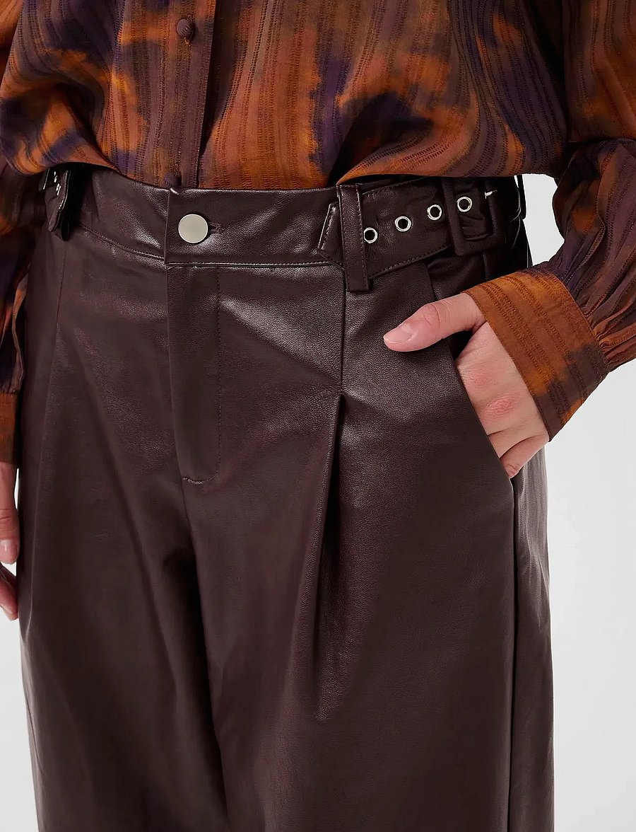Culture - CUlilli PU Pants - lederhosen - decadent chocolate - 5