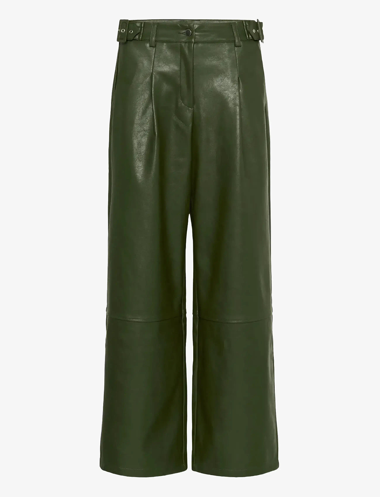 Culture - CUlilli PU Pants - skinnbyxor - rifle green - 0