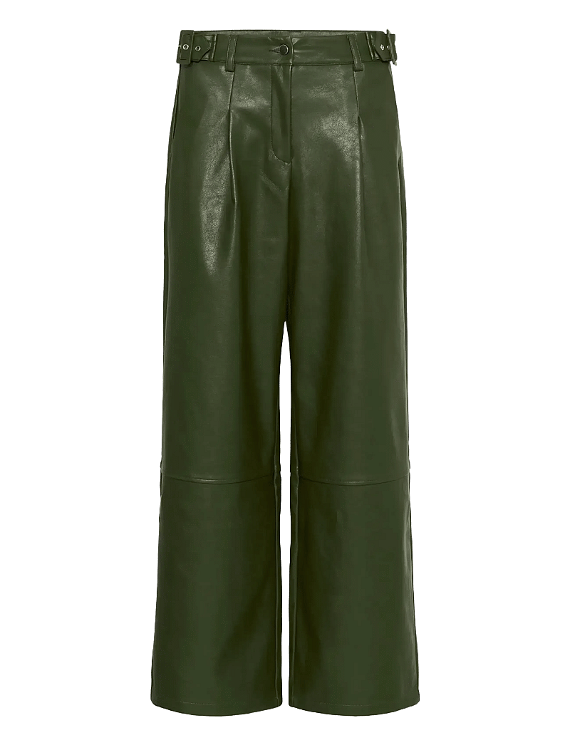 Culture - CUlilli PU Pants - skinnbyxor - rifle green - 0