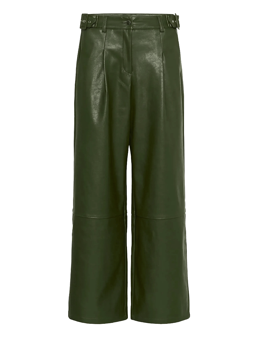 Culture - CUlilli PU Pants - lederhosen - rifle green - 0