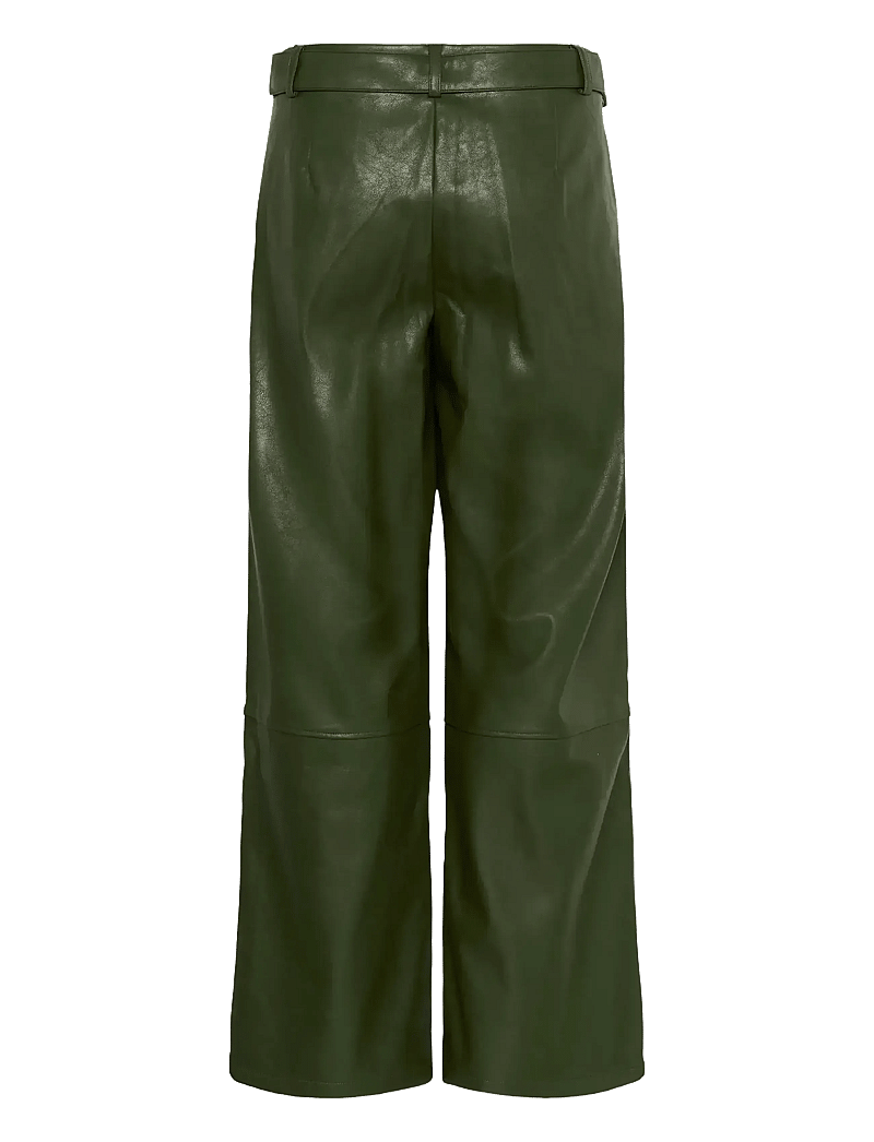 Culture - CUlilli PU Pants - skinnbyxor - rifle green - 1