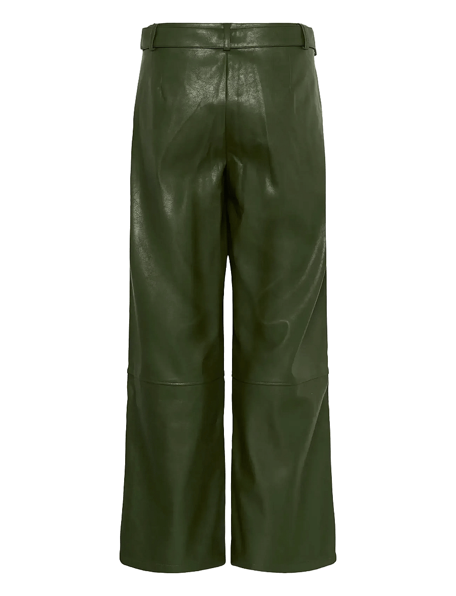 Culture - CUlilli PU Pants - lederhosen - rifle green - 1