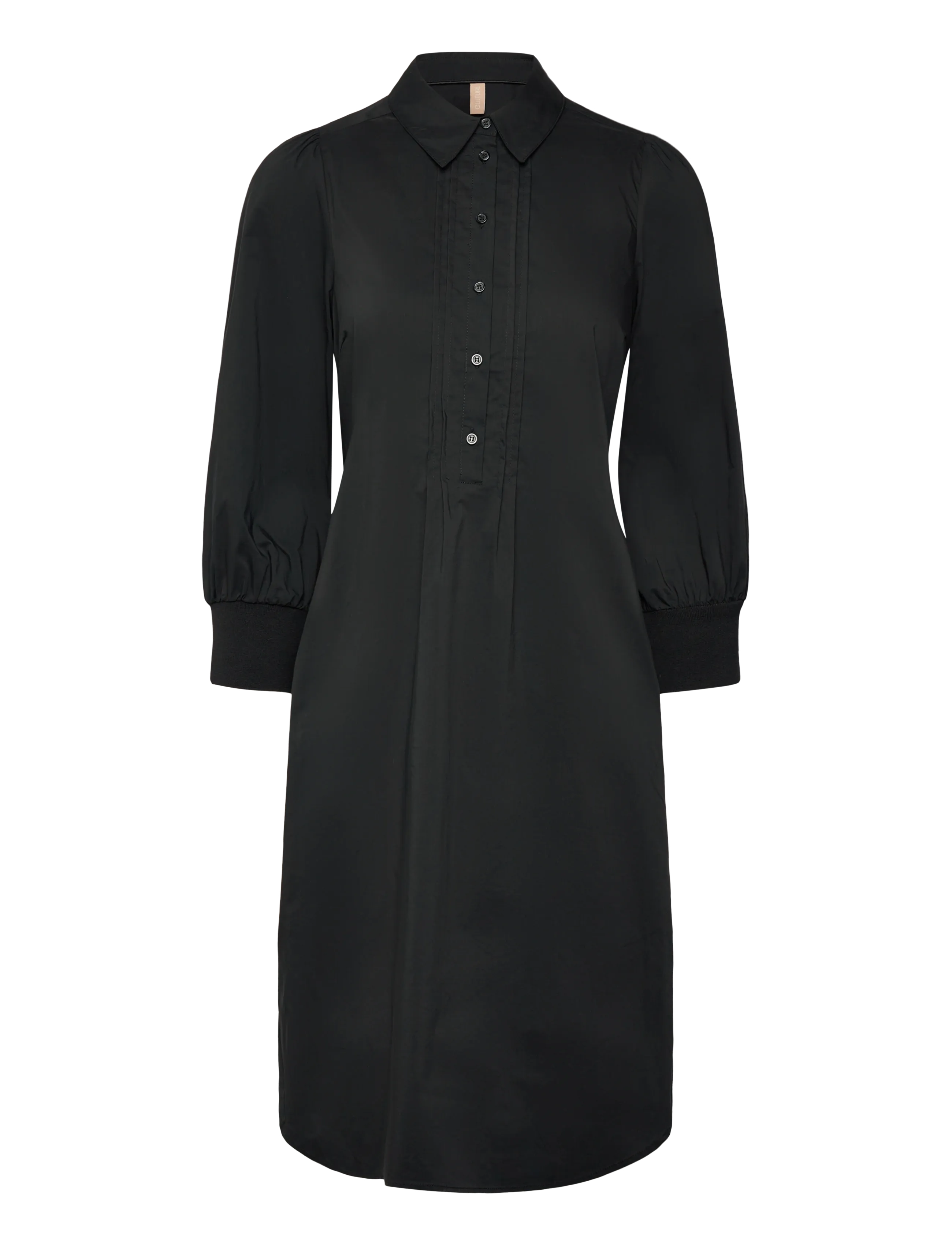 Culture Cutoyam Antoinett Rib Dress, XS, Black, Kjoler > Knælange Og Midi, Dame