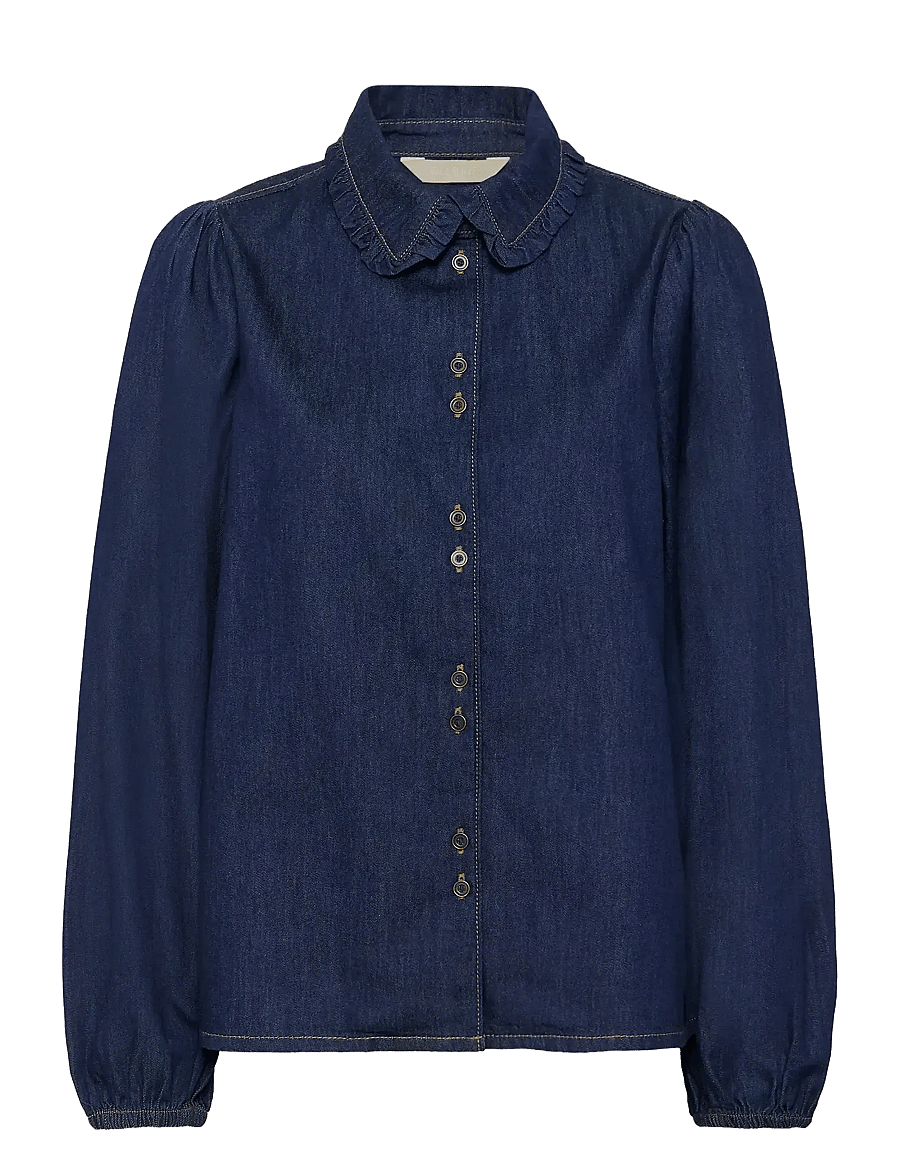 Culture - CUhilka Arpa Shirt - langärmlige hemden - rinse wash - 1