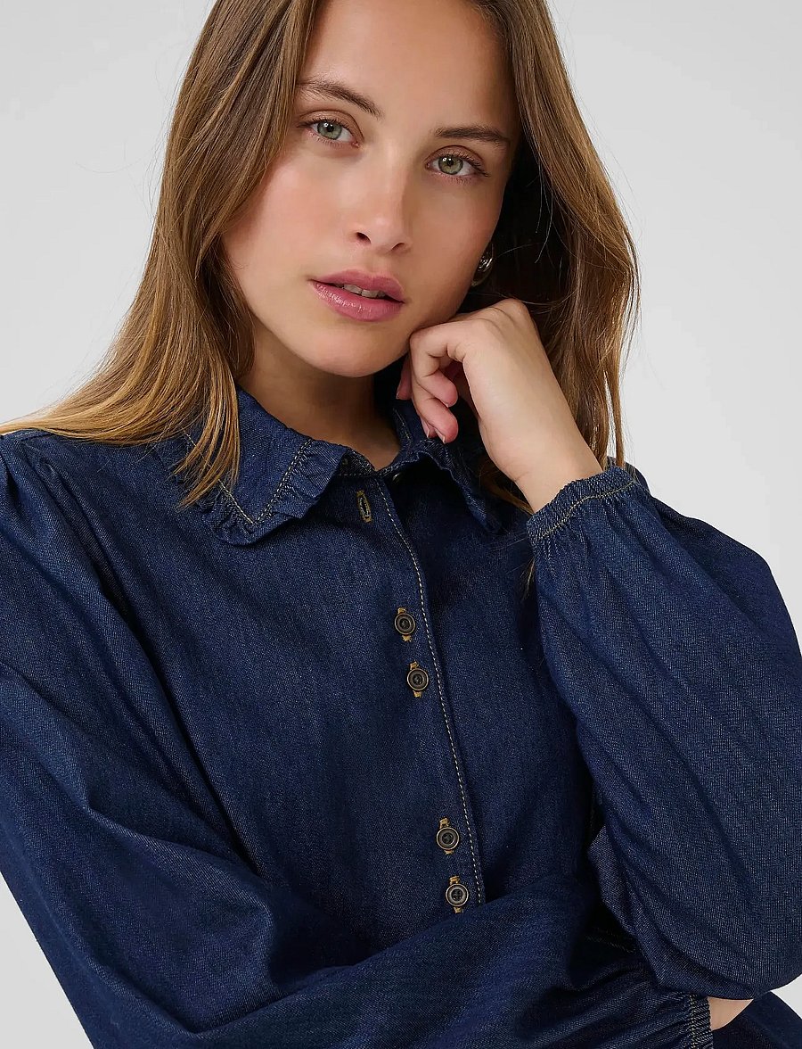 Culture - CUhilka Arpa Shirt - langärmlige hemden - rinse wash - 5