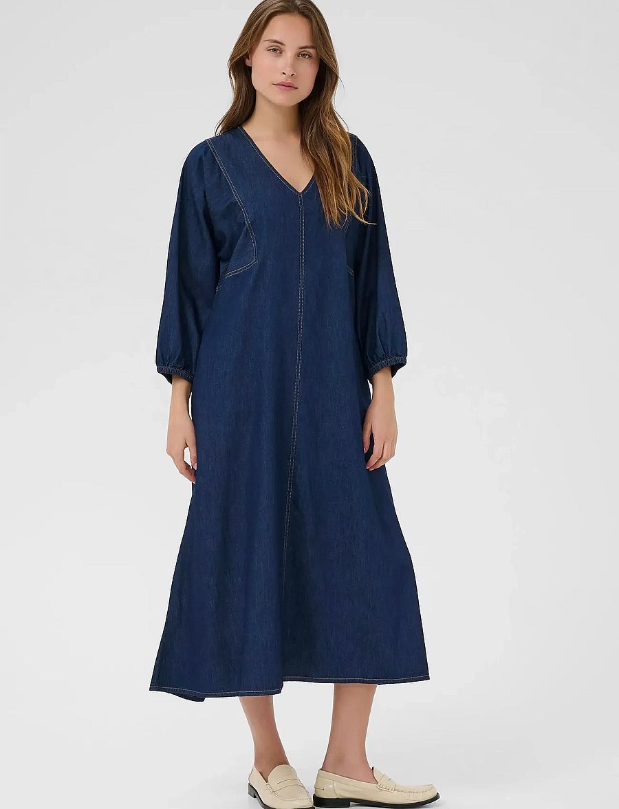 Culture - CUhilka Arpa Dress - denimkjoler - rinse wash - 0