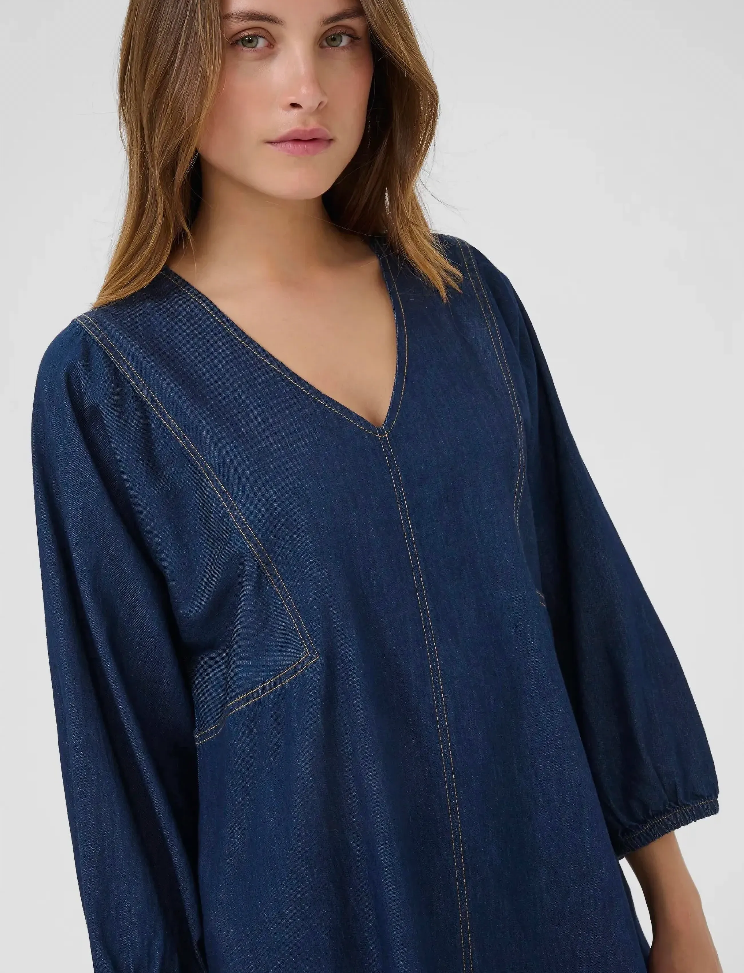 Culture - CUhilka Arpa Dress - farkkumekot - rinse wash - 4