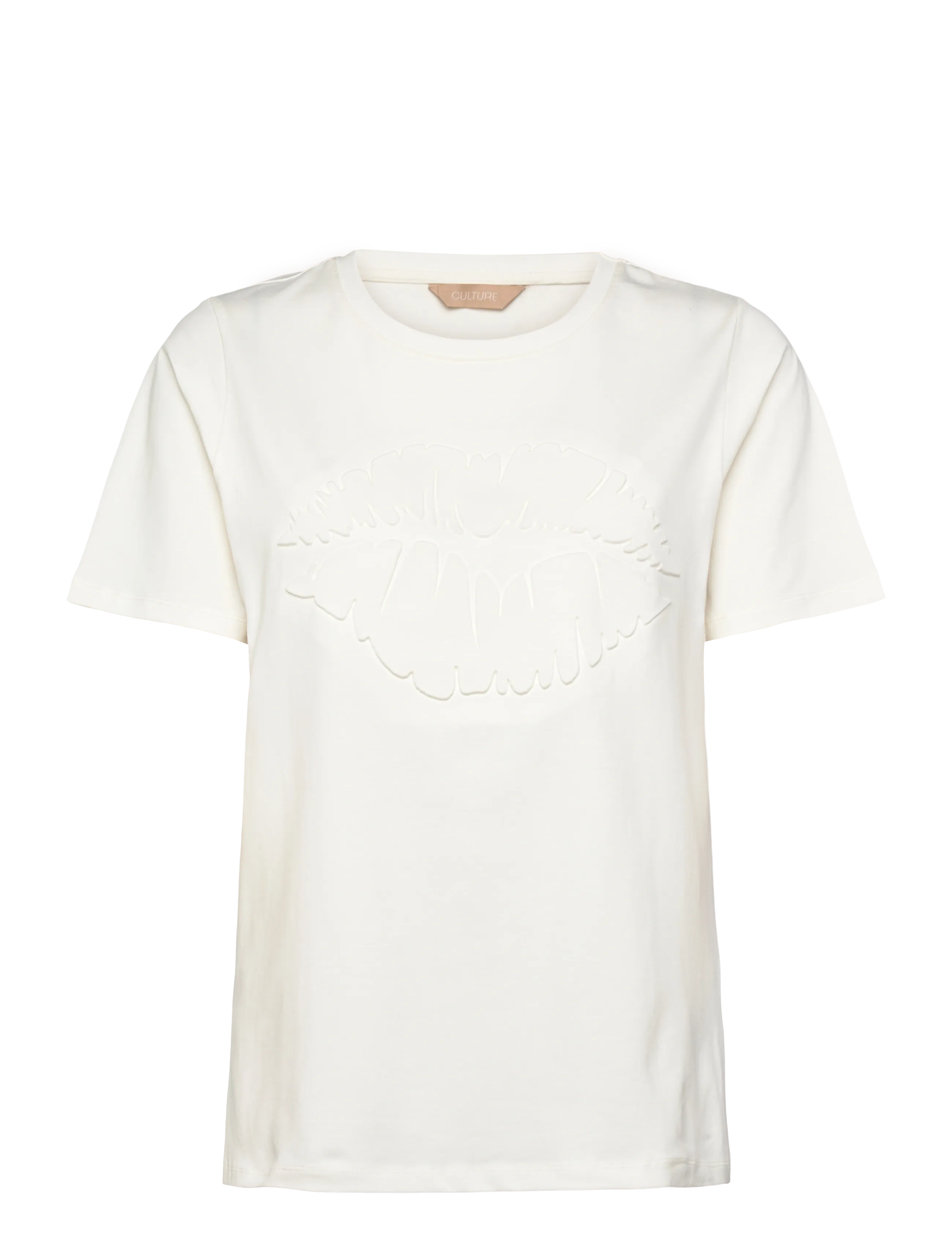 Culture CUbalti Gith T-Shirt - T-shirts & Toppe - SPRING GARDENIA / white