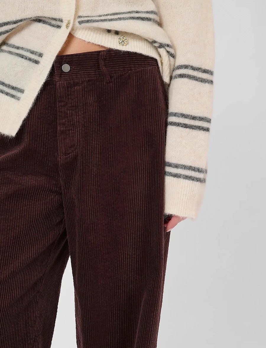 Culture - CUbaela Klay Pants - velvetpüksid - bitter chocolate - 5