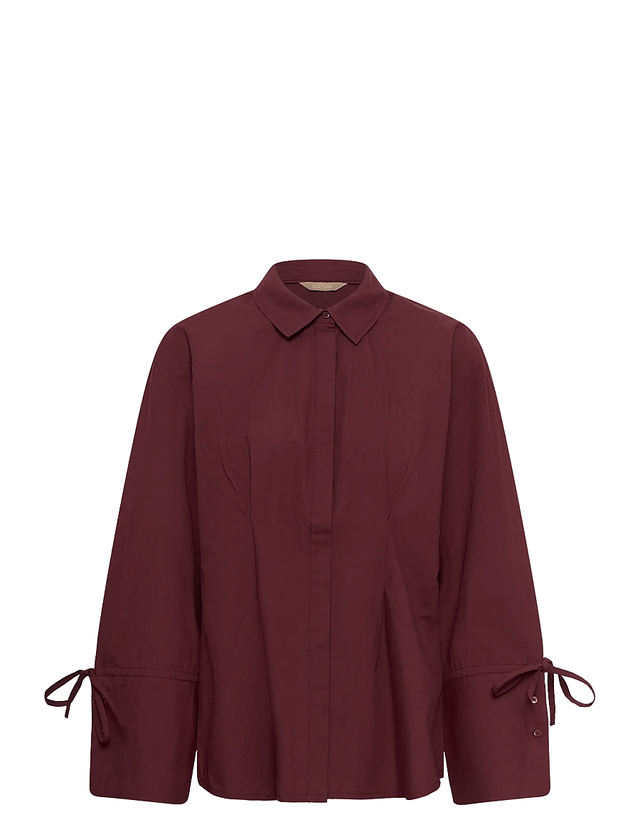 Culture - CUallison Olena Fitted Shirt - langermede skjorter - chocolate truffle - 0