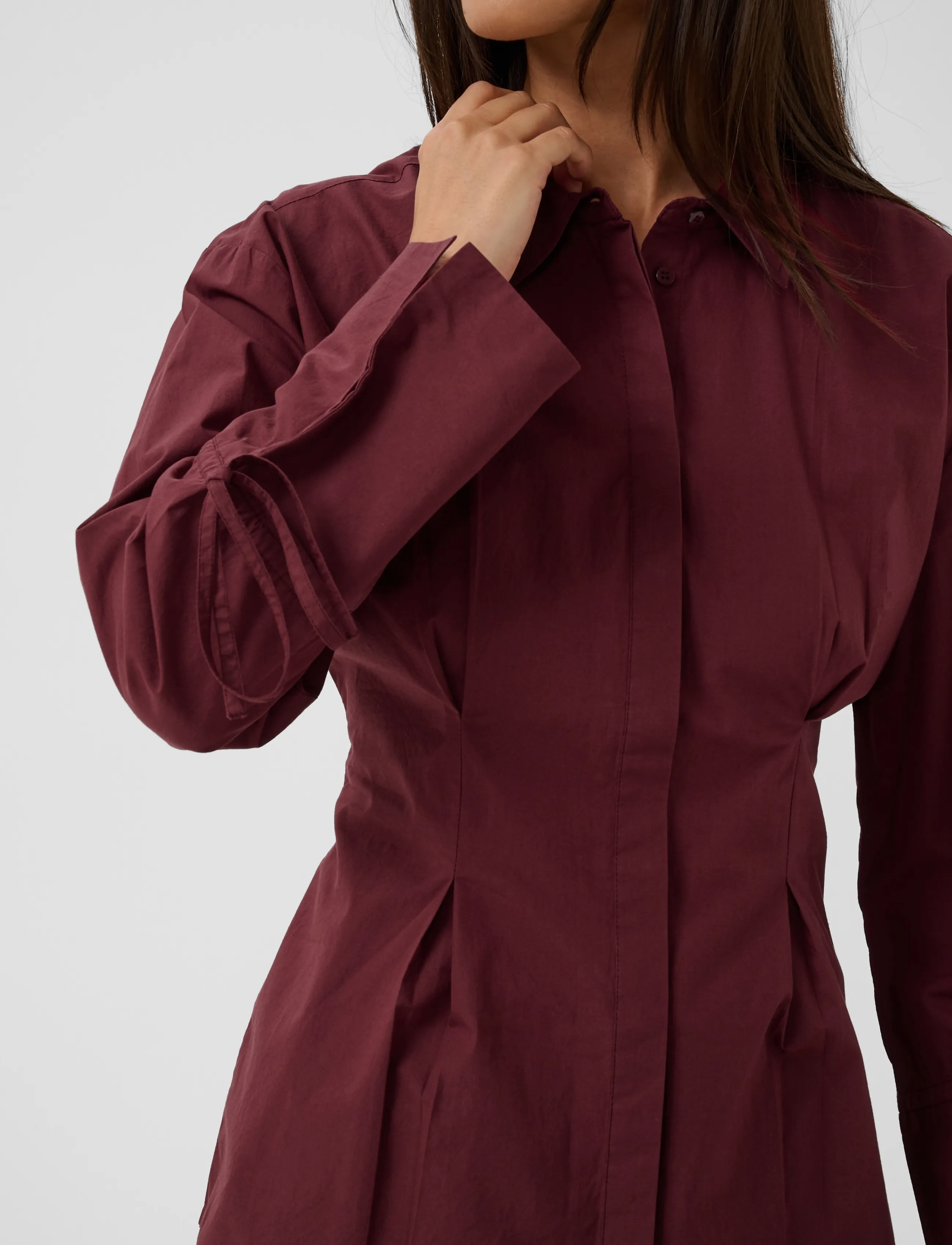 Culture - CUallison Olena Fitted Shirt - langärmlige hemden - chocolate truffle - 5