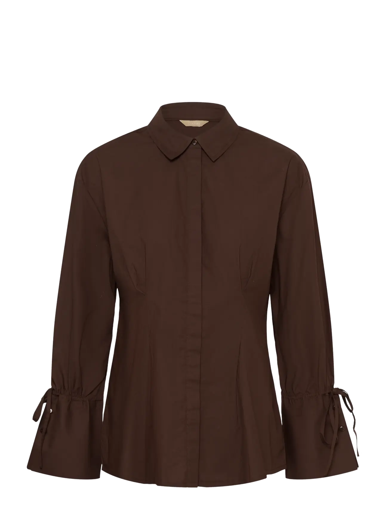 Culture CUallison Olena Fitted Shirt - Transitional Layering - COFFEE BEAN / brown