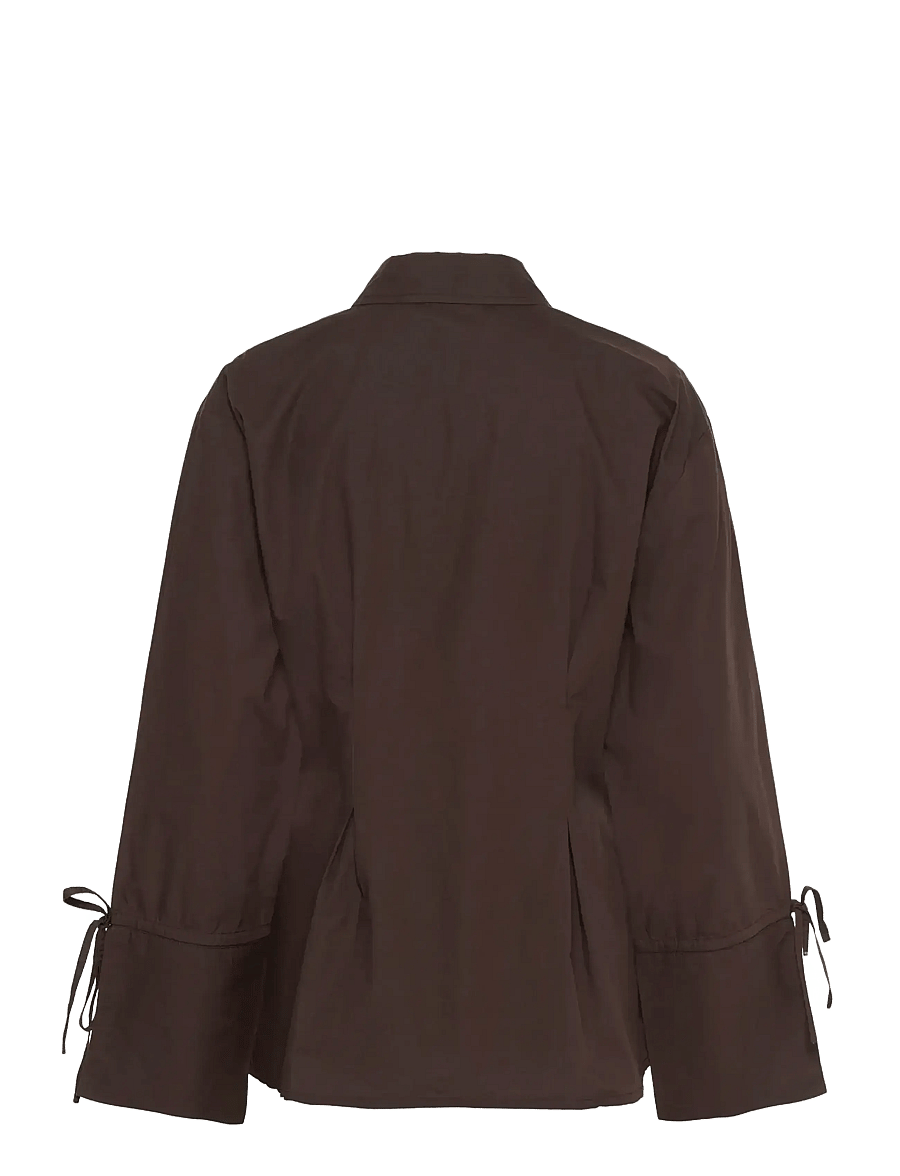 Culture - CUallison Olena Fitted Shirt - long-sleeved shirts - coffee bean - 1