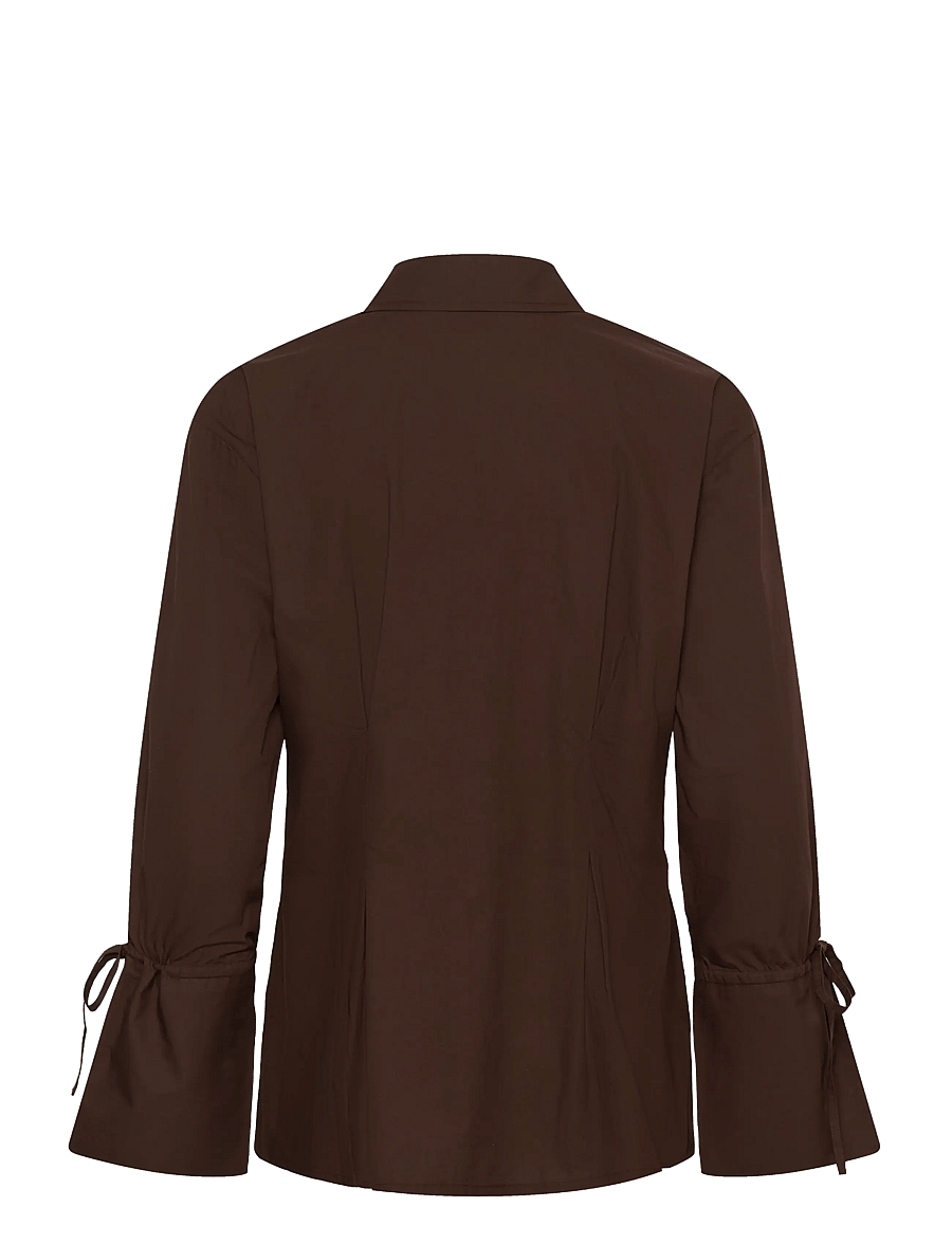Culture - CUallison Olena Fitted Shirt - langärmlige hemden - coffee bean - 1
